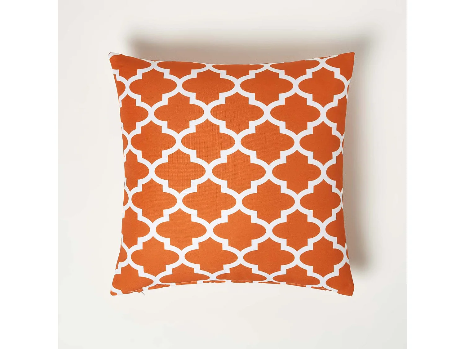 Homescapes Orange Geometric Outdoor Cushions for Garden Waterproof, Set of 2
