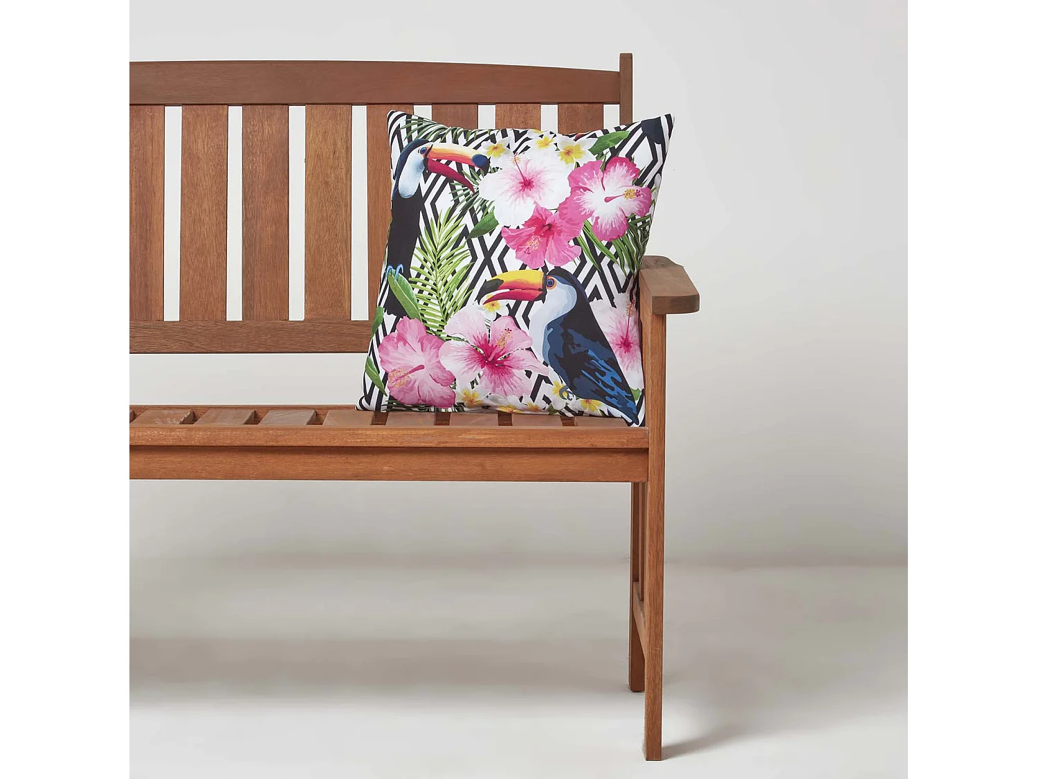 Homescapes Toucan Outdoor Cushions for Garden Waterproof 45 cm, Set of 2