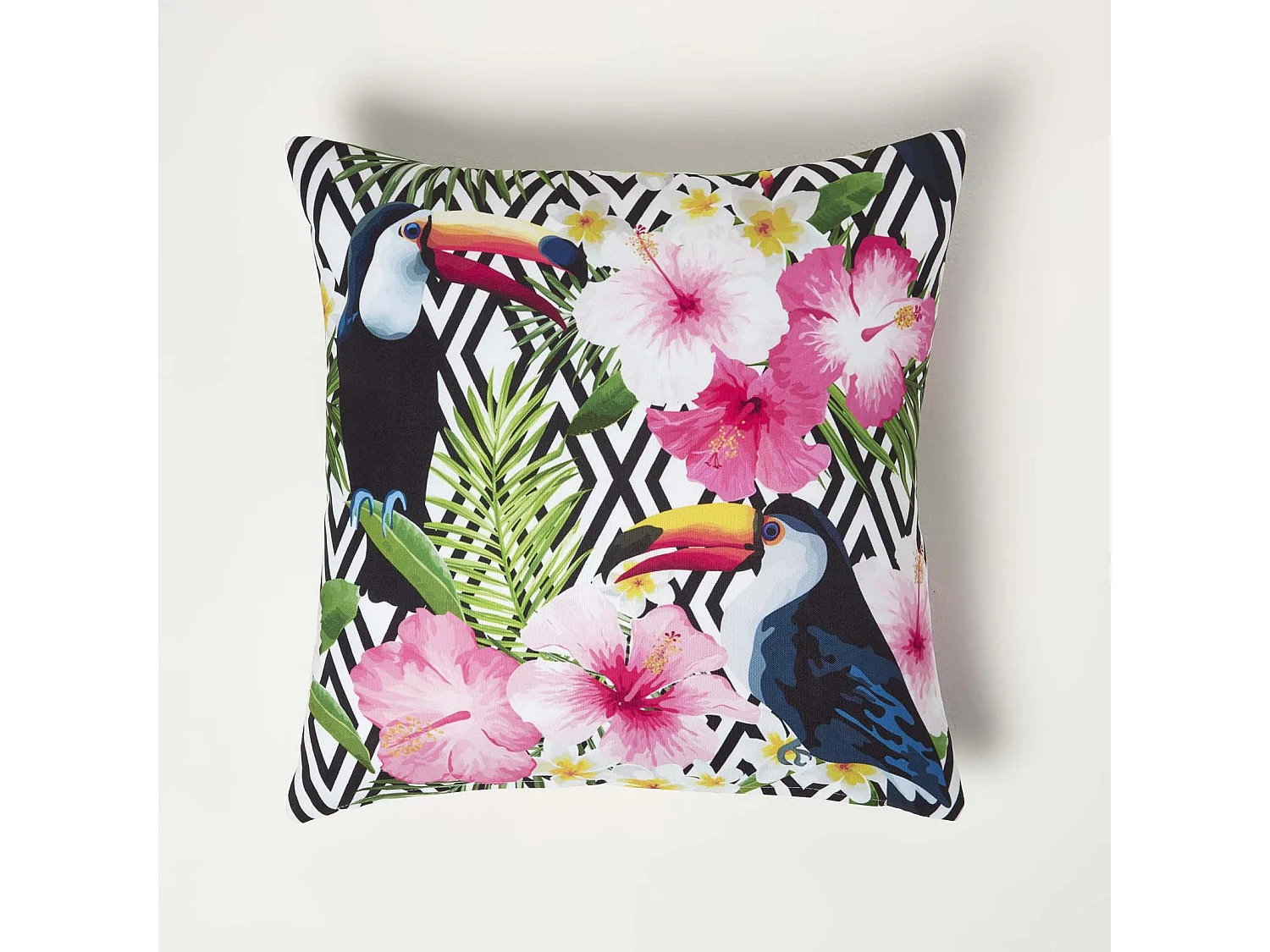 Homescapes Toucan Outdoor Cushions for Garden Waterproof 45 cm, Set of 2