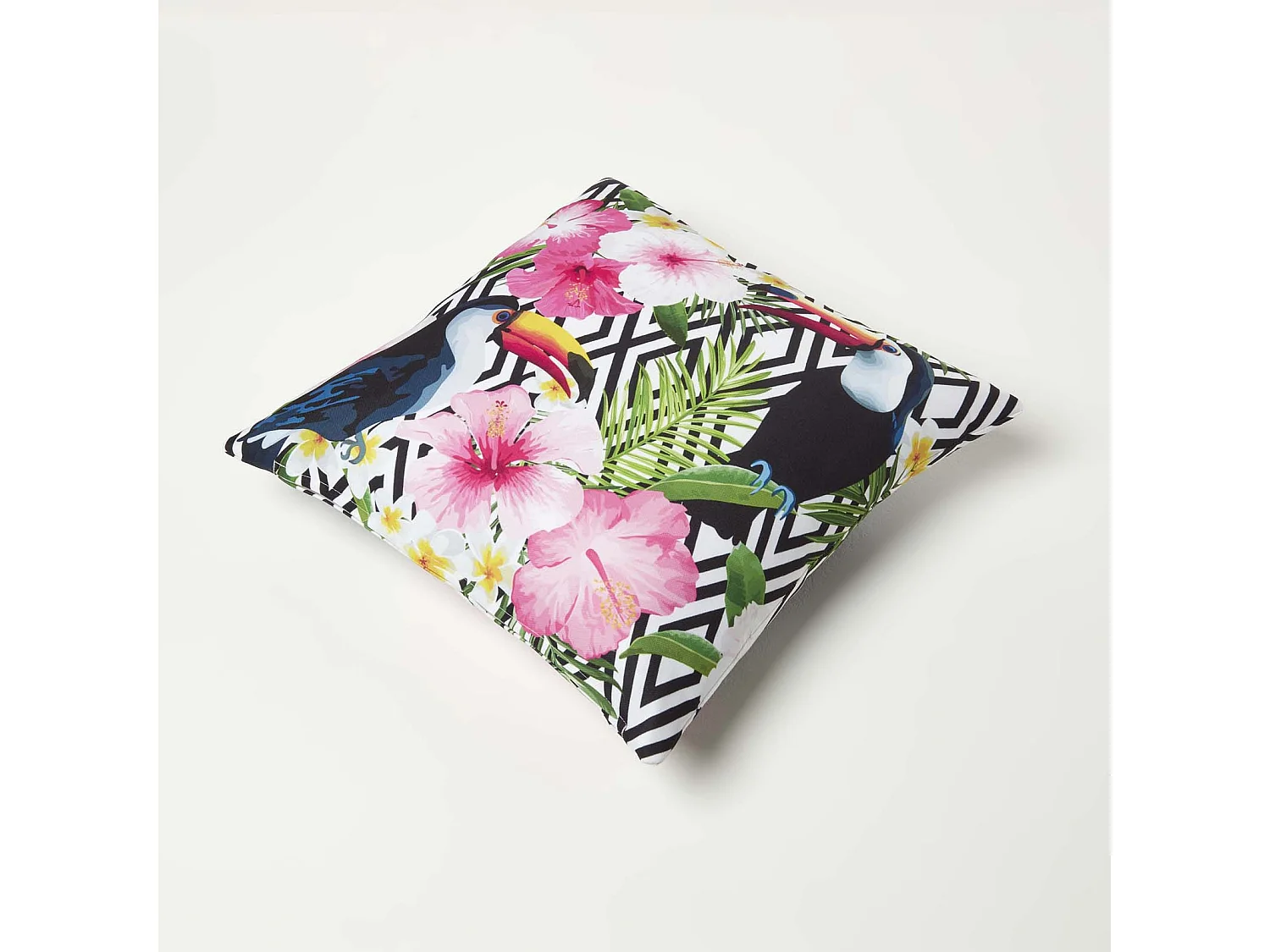 Homescapes Toucan Outdoor Cushions for Garden Waterproof 45 cm, Set of 2