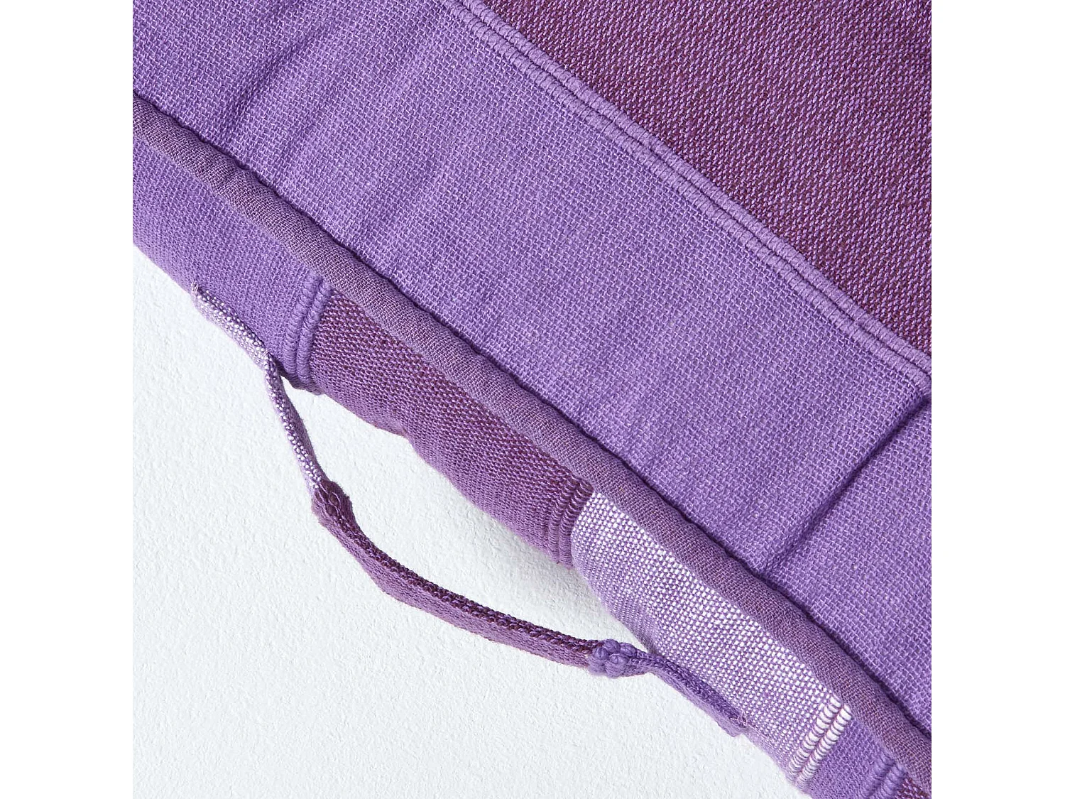 Homescapes 100% Cotton Morocco Floor Cushion, 40 x 40 x 8 cm, Mauve Purple, Stripe, OEKO-TEX Certified, Handcrafted, 16 x 16 x 3"