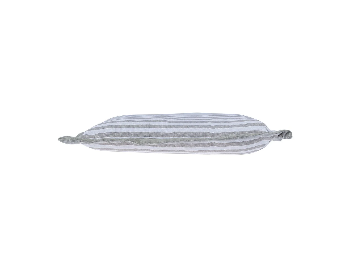 Homescapes 100% Cotton Stripe Floor Cushion, 40 x 40 x 8 cm, Grey, White, OEKO-TEX Certified, Handcrafted, 16 x 16 x 3"