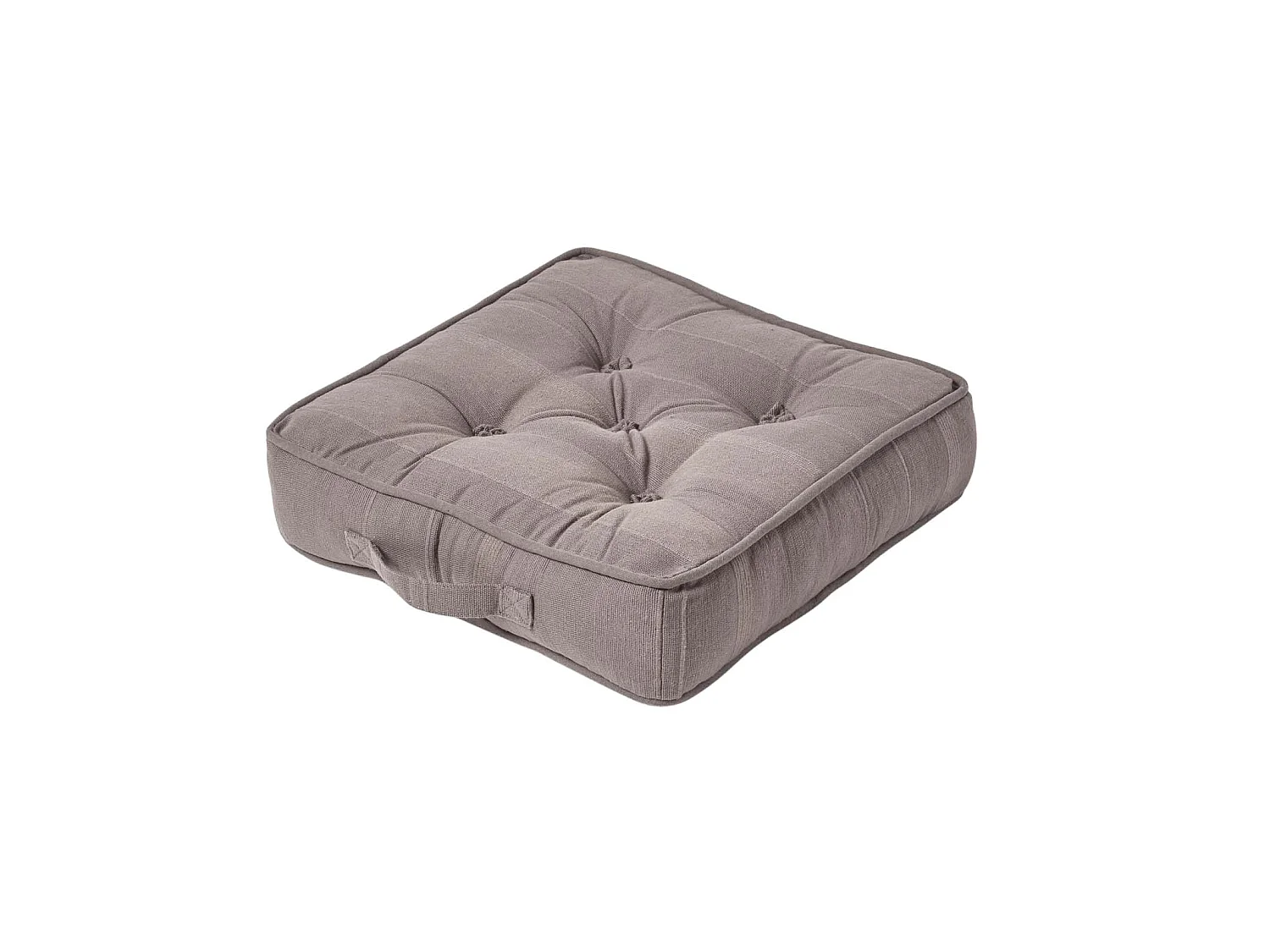 Homescapes 100% Cotton Rajput Floor Cushion, 40 x 40 x 8 cm, Charcoal Grey, OEKO-TEX Certified, Handcrafted, 16 x 16 x 3"