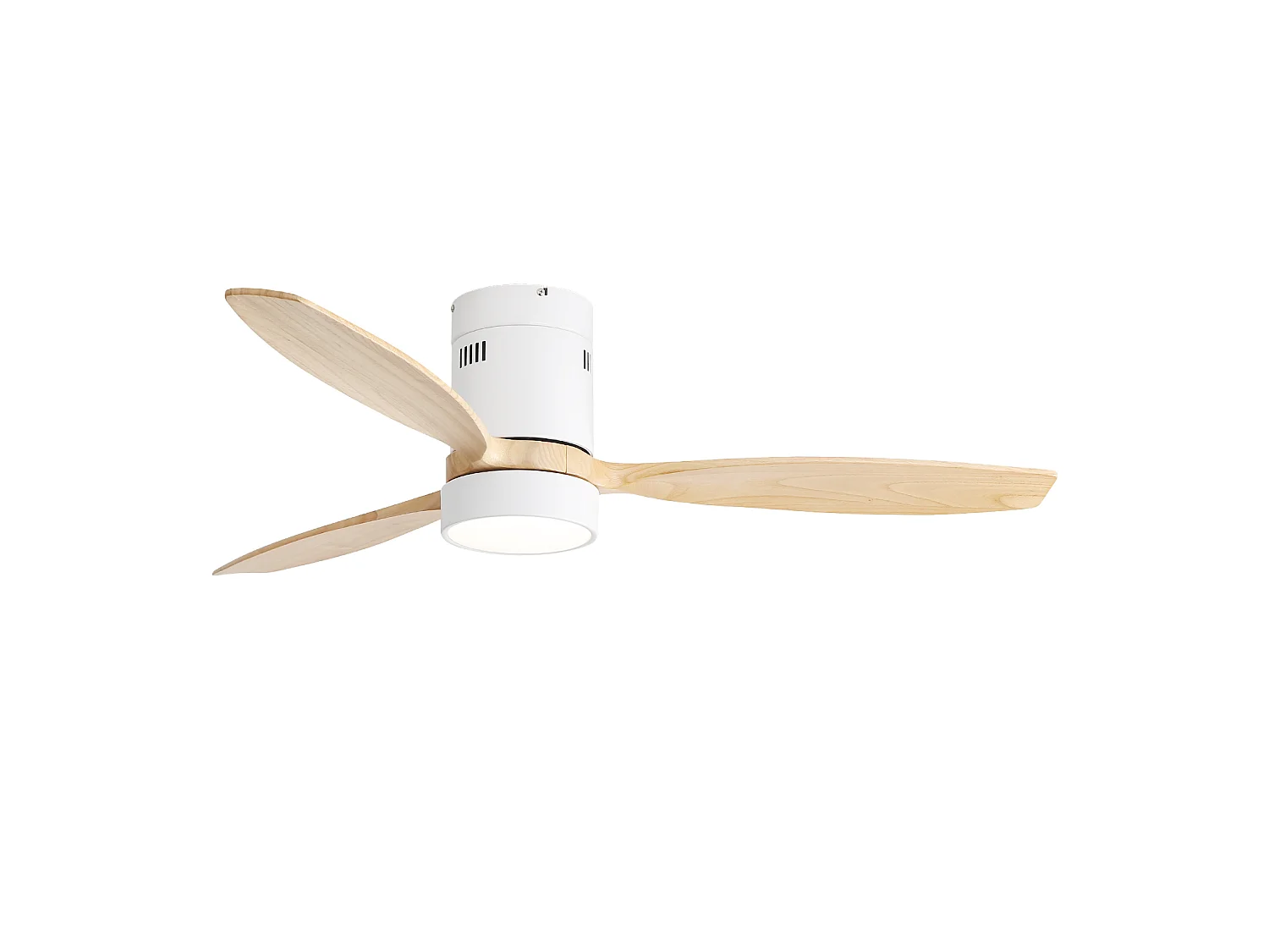 Ventilateur de Plafond avec Lumière LED 132cm, 52" - Moteur DC Ultra-Silencieux, Télécommande, Réversible, Dimmable - Naturel