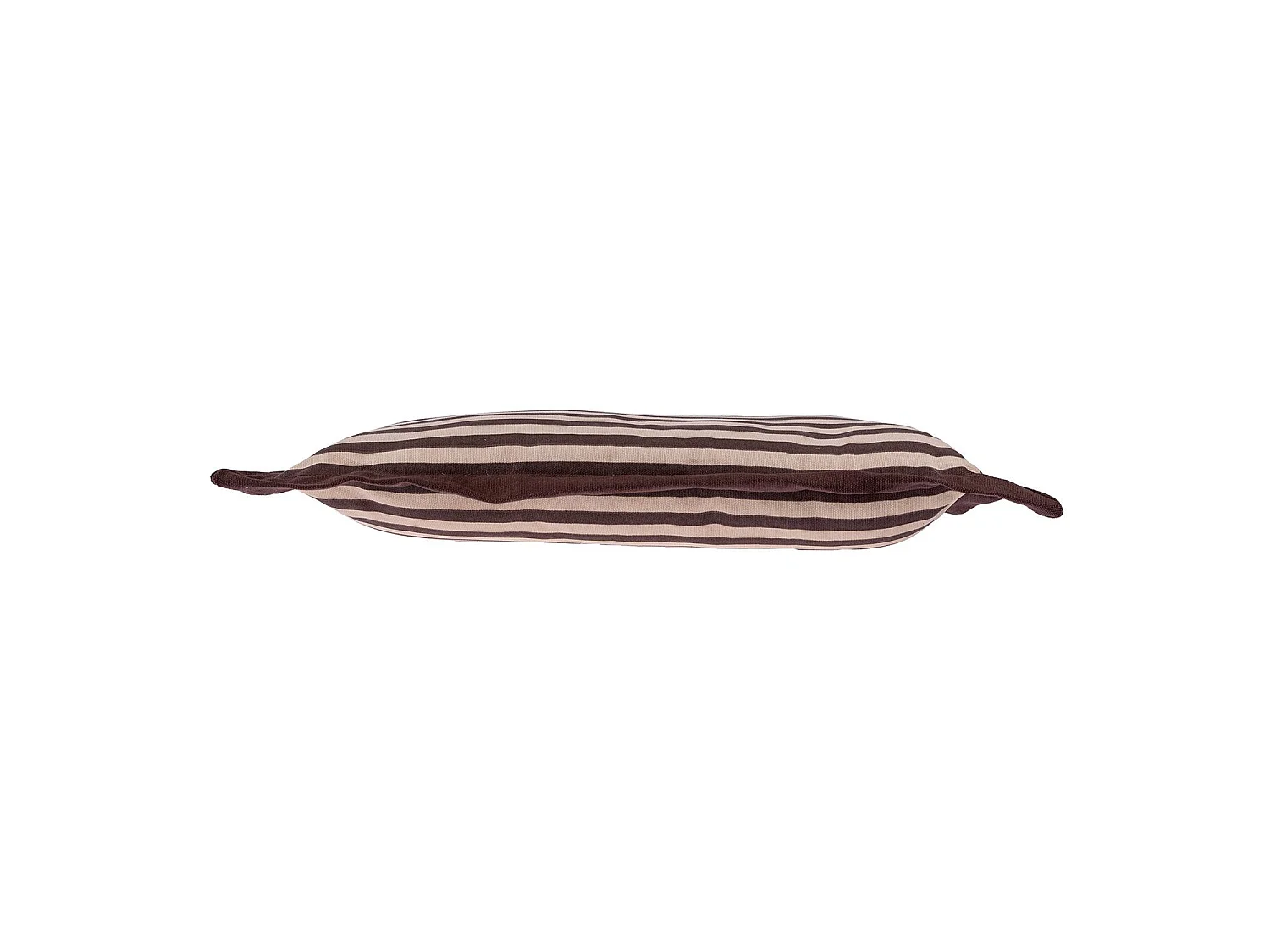 Homescapes 100% Cotton Stripe Floor Cushion, 40 x 40 x 8 cm, Brown, OEKO-TEX Certified, Handcrafted, 16 x 16 x 3"