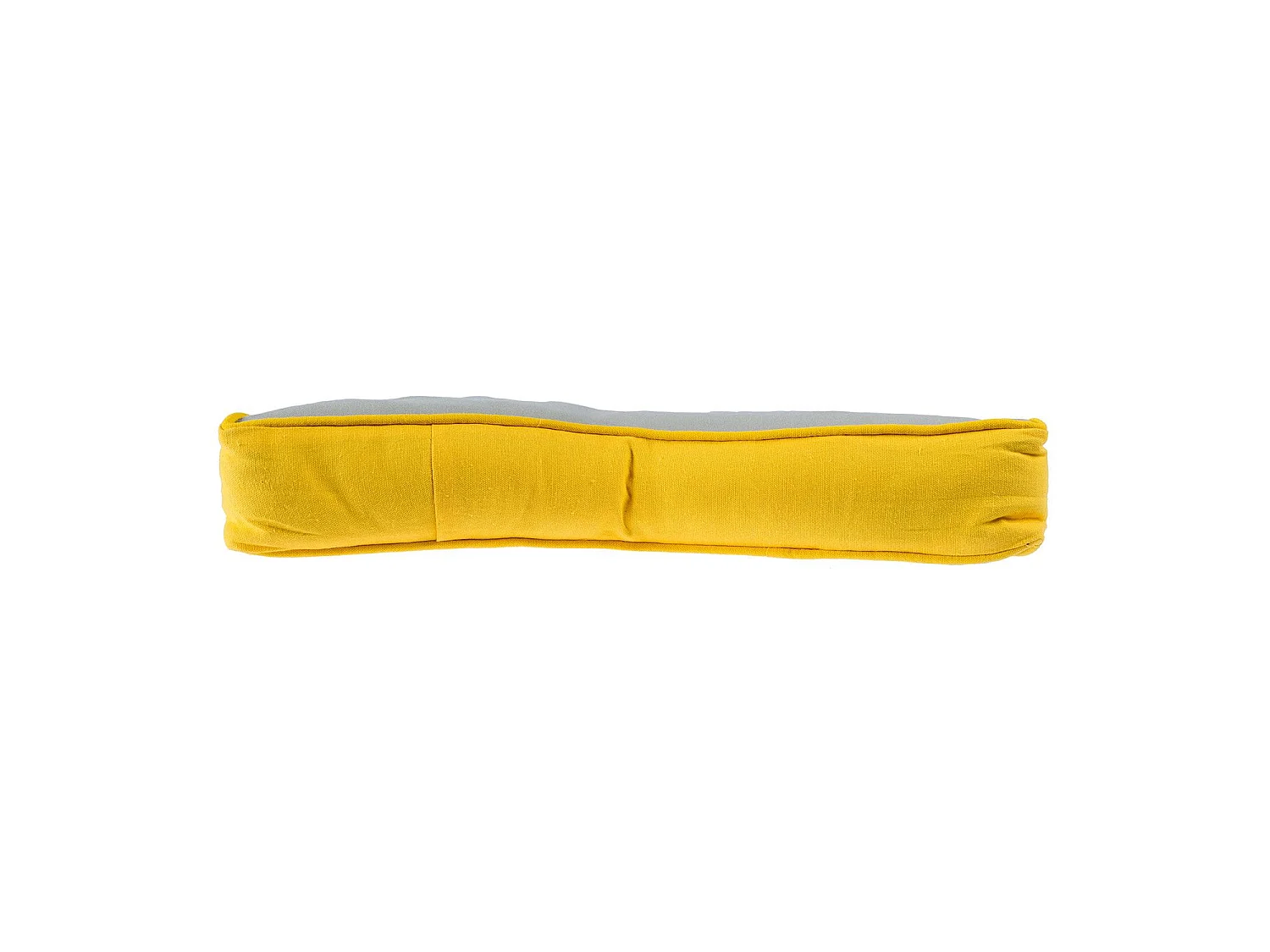 Homescapes 100% Cotton Stars Star Floor Cushion, 48 x 7 cm, Grey, Yellow, OEKO-TEX Certified, Handcrafted, 19 x 3"