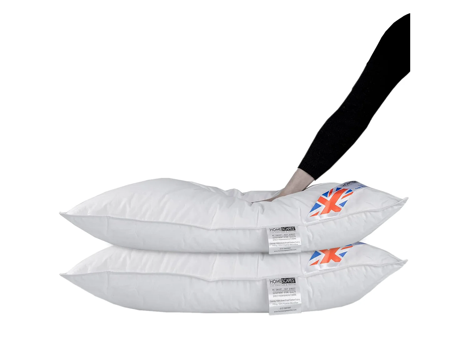 Homescapes Luxury Hotel Quality Super Microfibre Pillow Pair