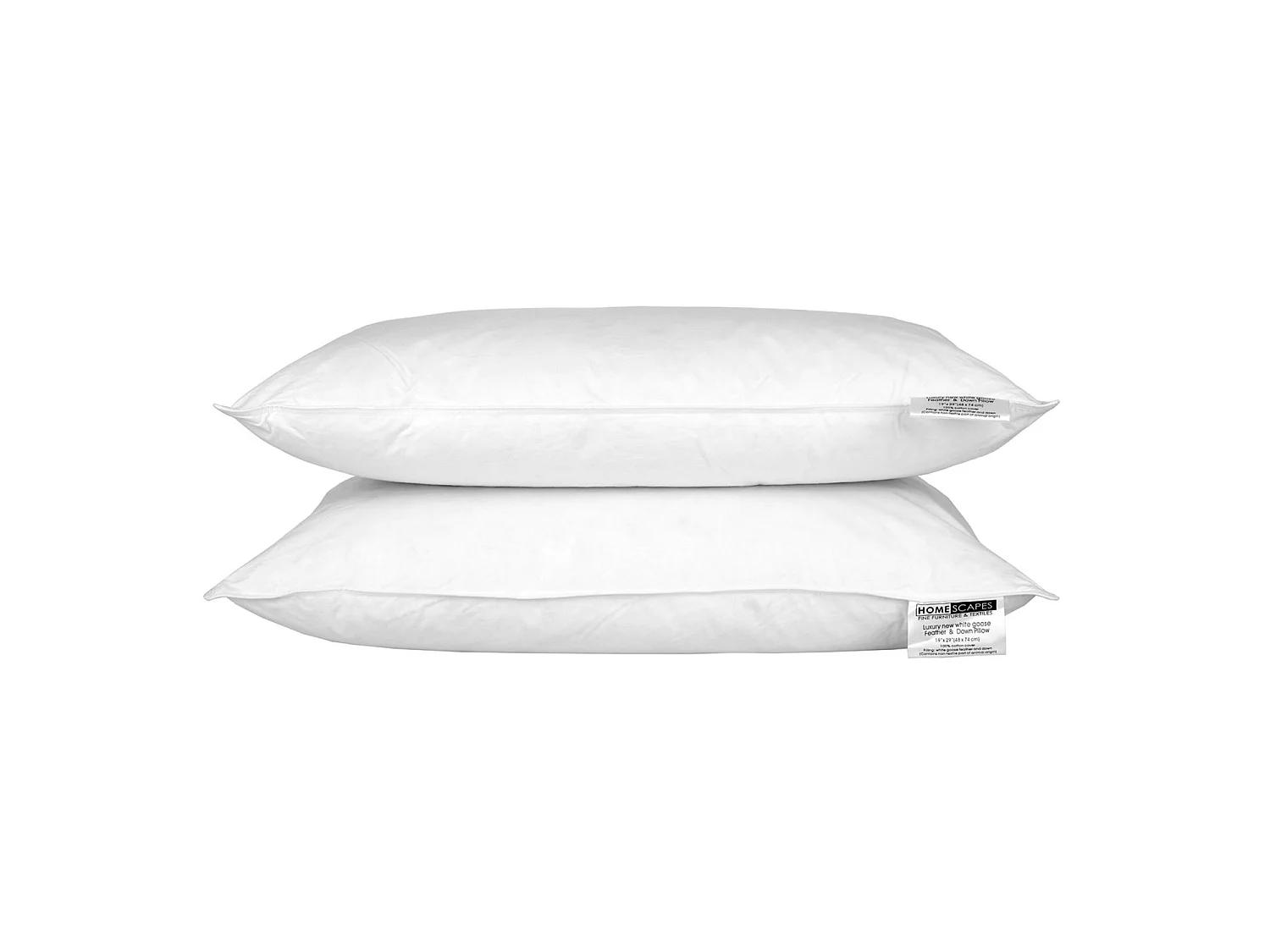 Homescapes Goose Feather and Down Pillow Pair