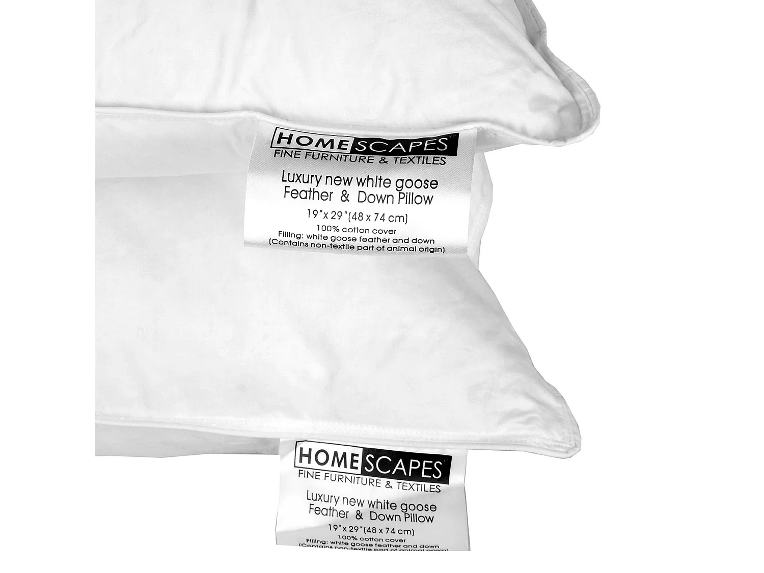 Homescapes Goose Feather and Down Pillow Pair