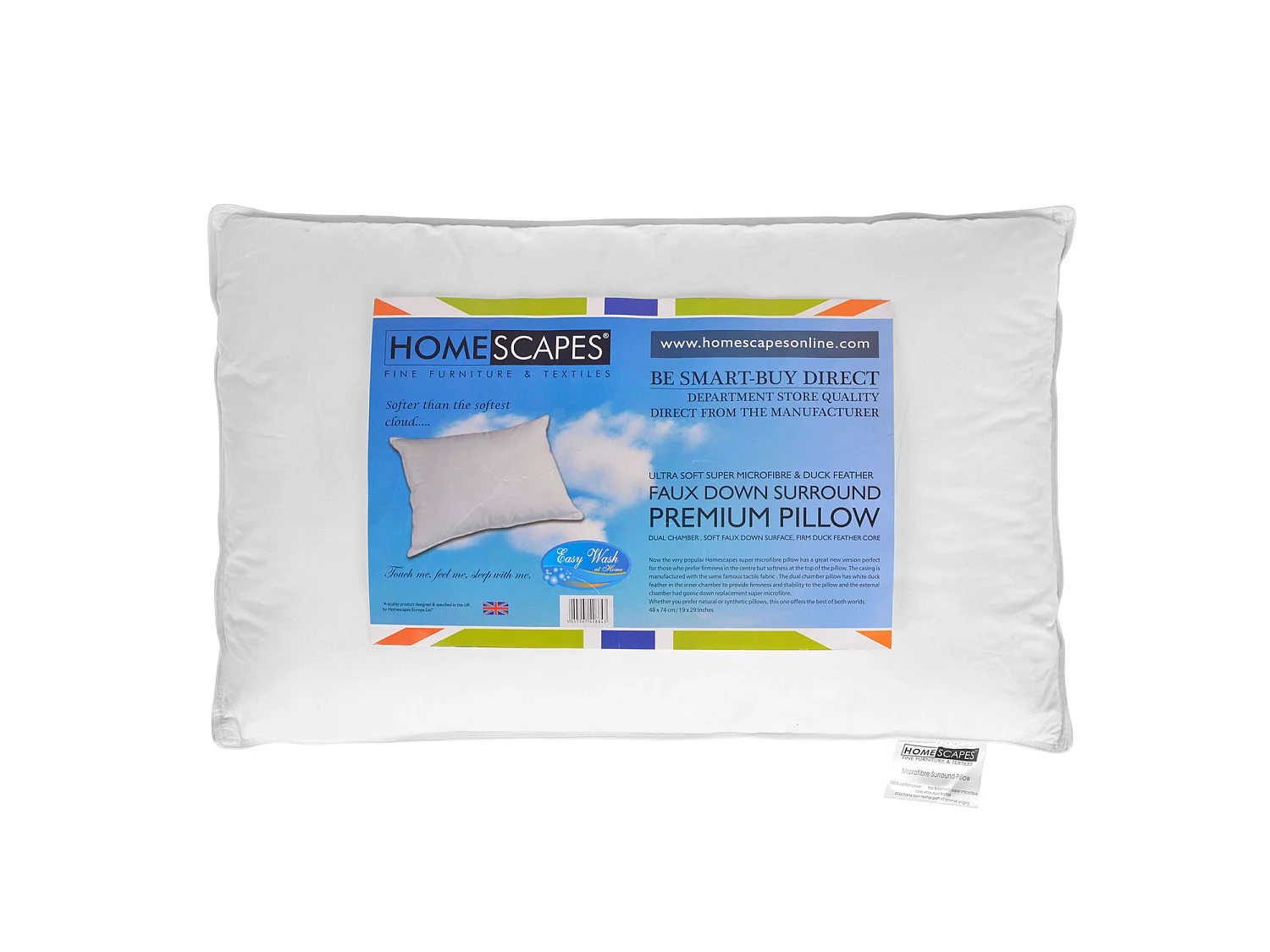 Homescapes Super Microfibre Surround Pillow