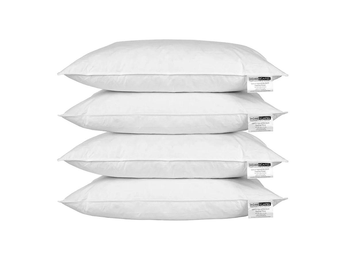Homescapes Duck Feather Pillow x 4