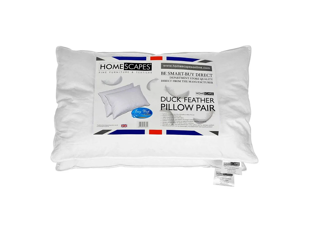 Homescapes Duck Feather Pillow x 4