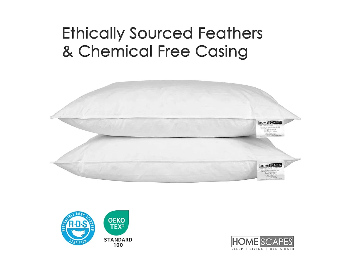 Homescapes Duck Feather Pillow x 4