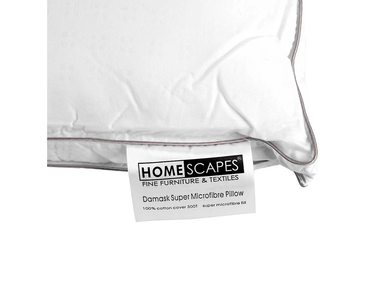 Homescapes Super Microfibre Damask Pillow