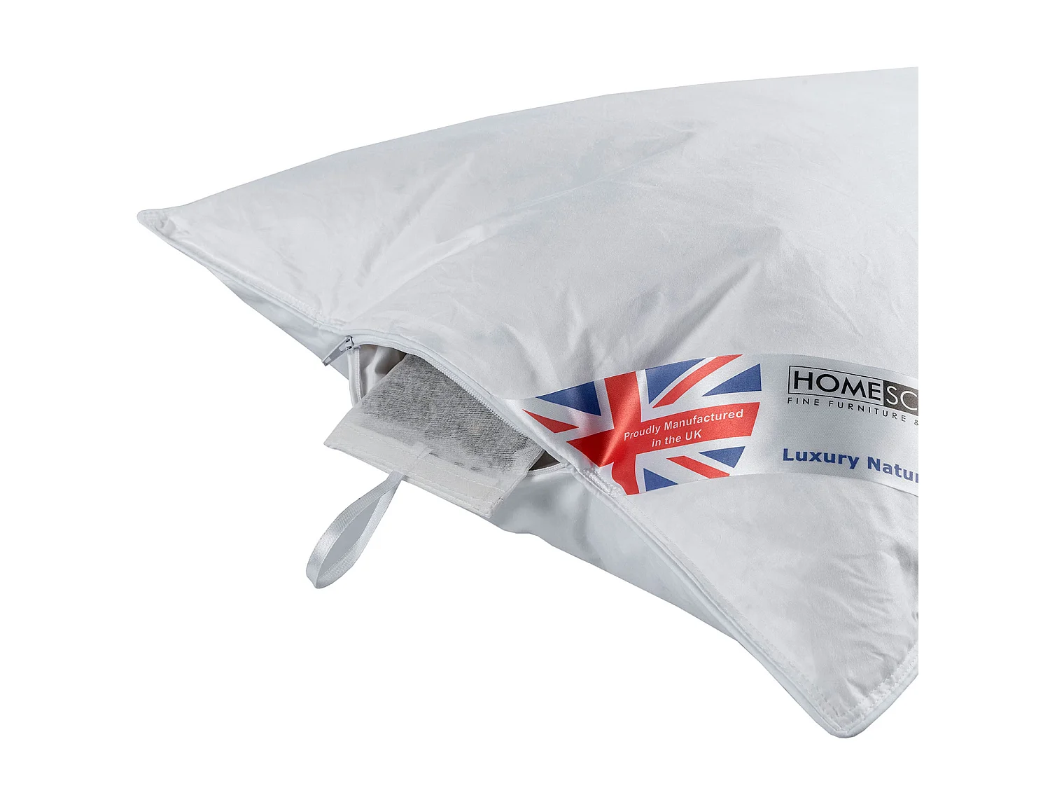 Homescapes Goose Feather & Down Lavender Pillow with Dried Lavender Insert Extra Fill