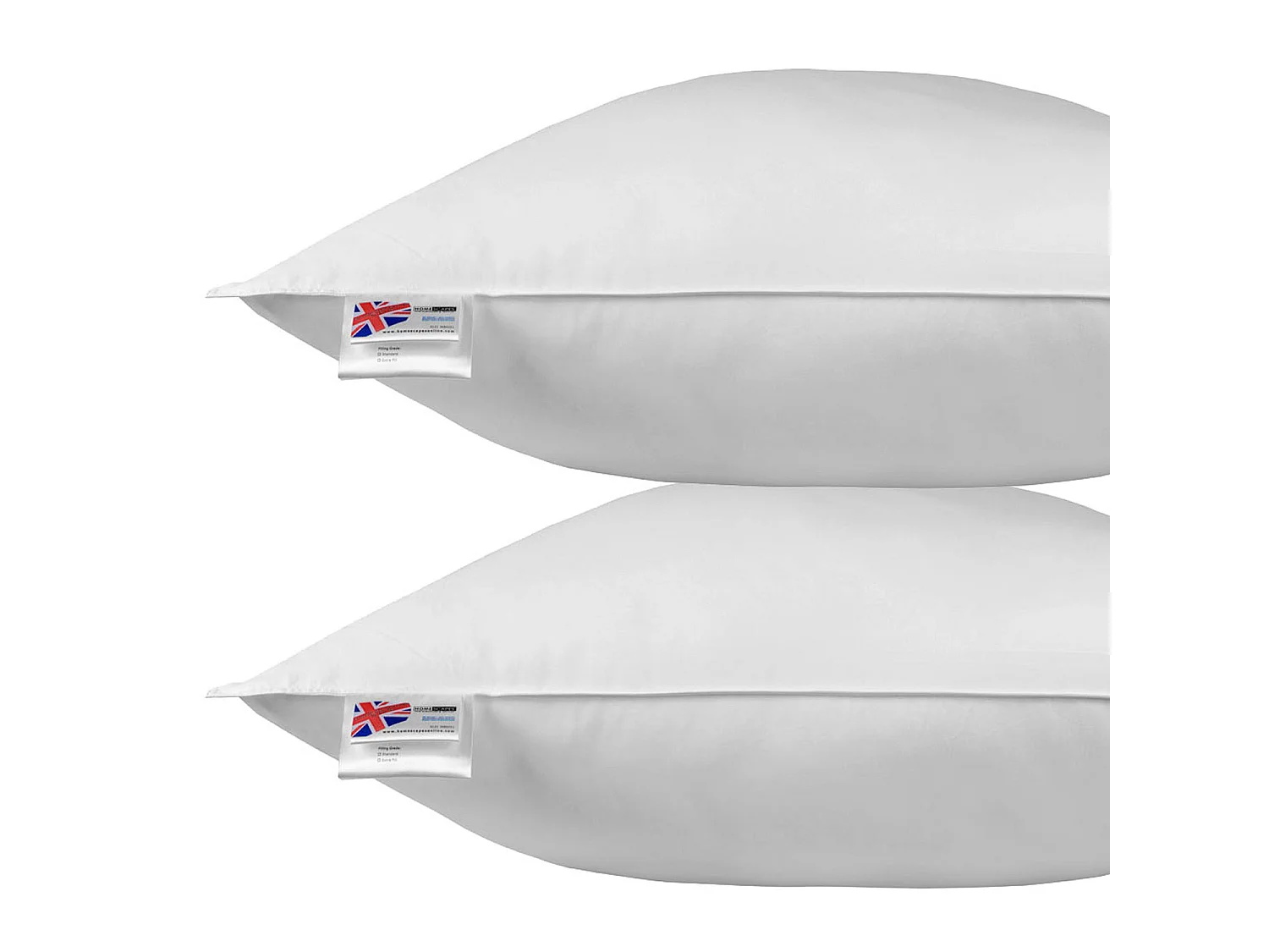 Homescapes Goose Feather & Down Euro Continental Square Pillow Pair - 80cm x 80cm (32"x32")