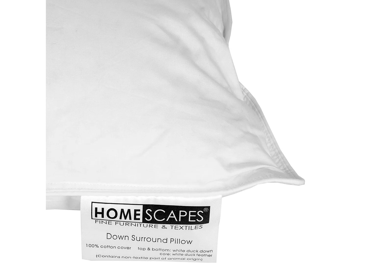 Homescapes White Duck Down Surround Pillow