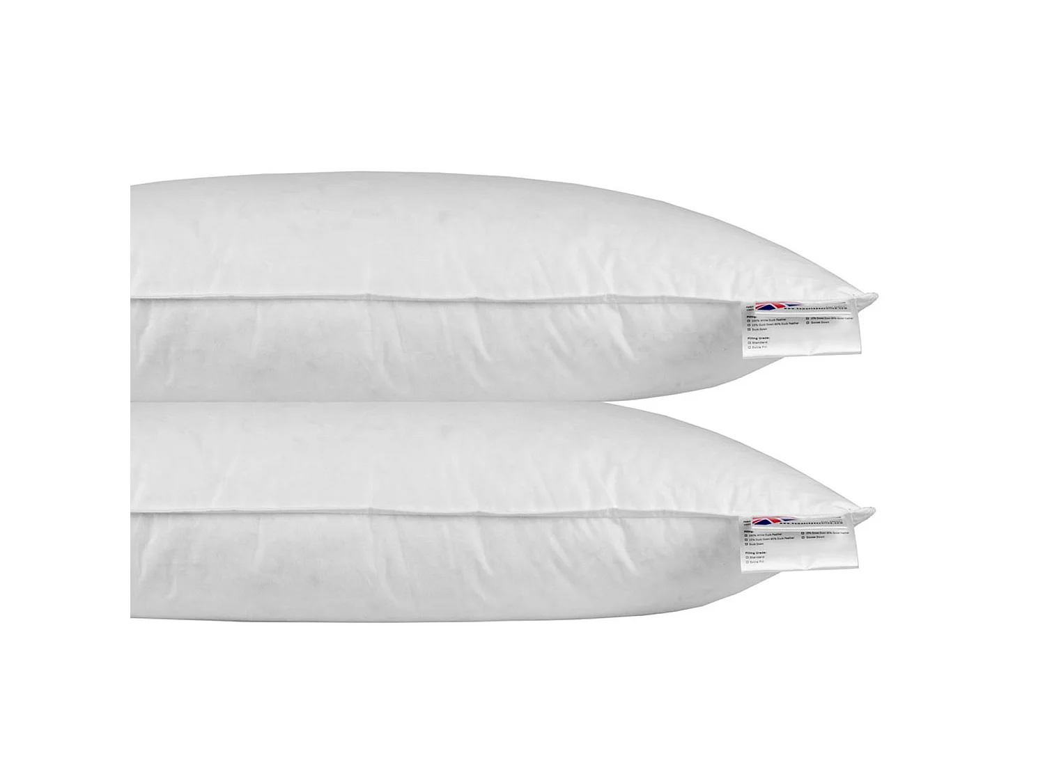 Homescapes Microfibre Euro Continental Pillow Pair - 40cm x 80cm (16"x32")
