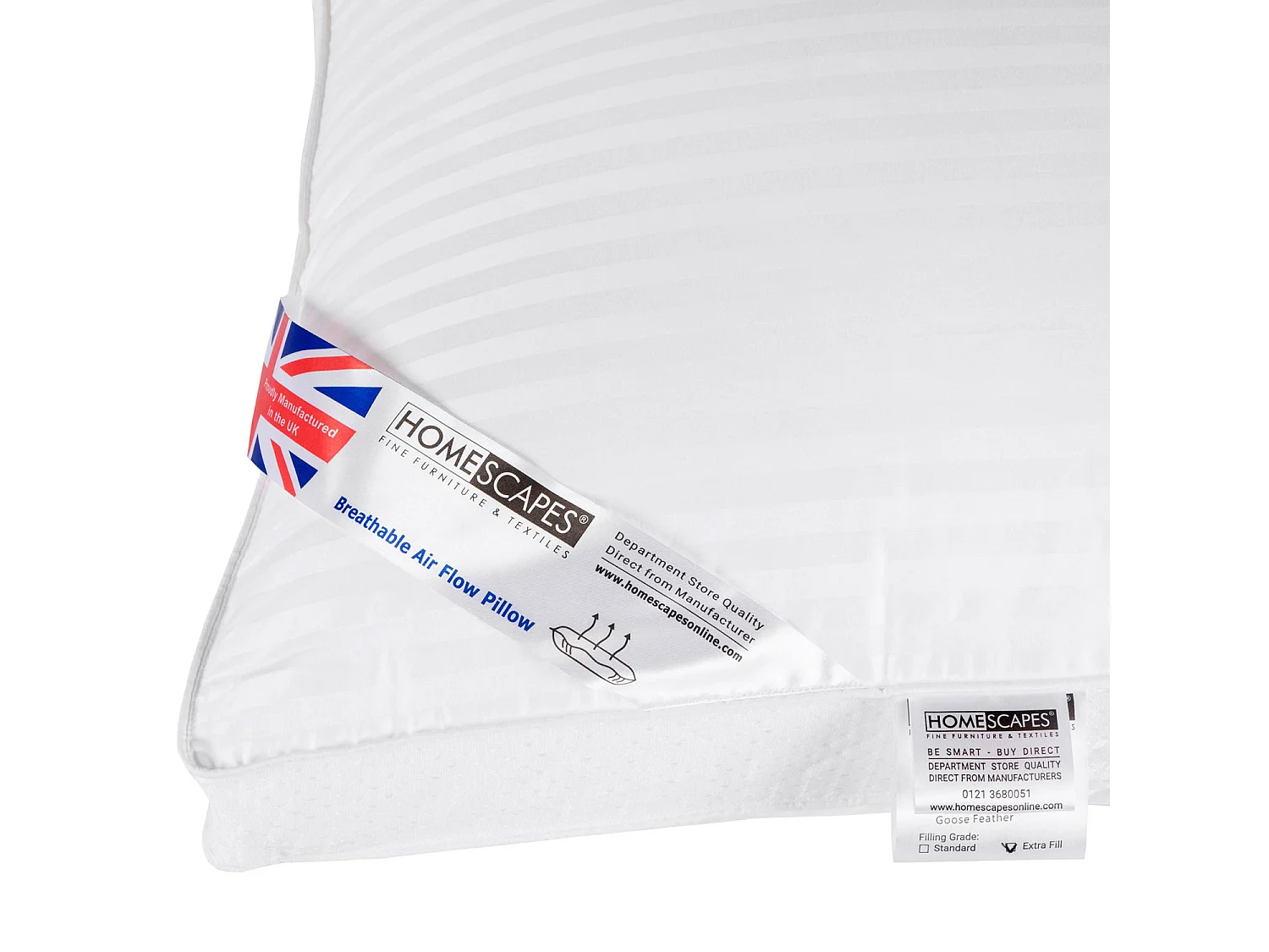 Homescapes Air Flow Pillow Super Microfibre, 48 x 74 cm