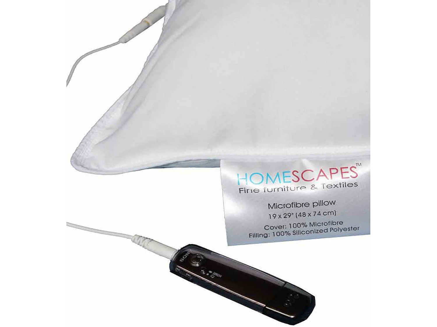 Homescapes Super Microfibre Music Pillow with Speakers - Medium/Firm