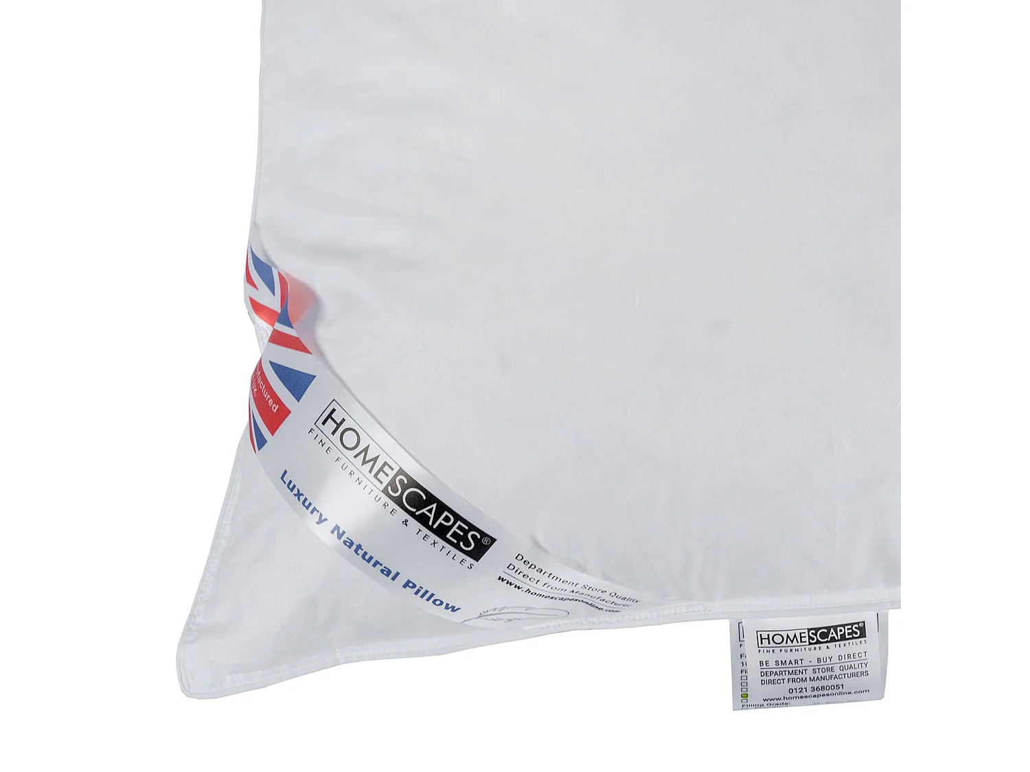 Homescapes Goose Feather & Down Camomile Pillow with Dried Camomile Insert