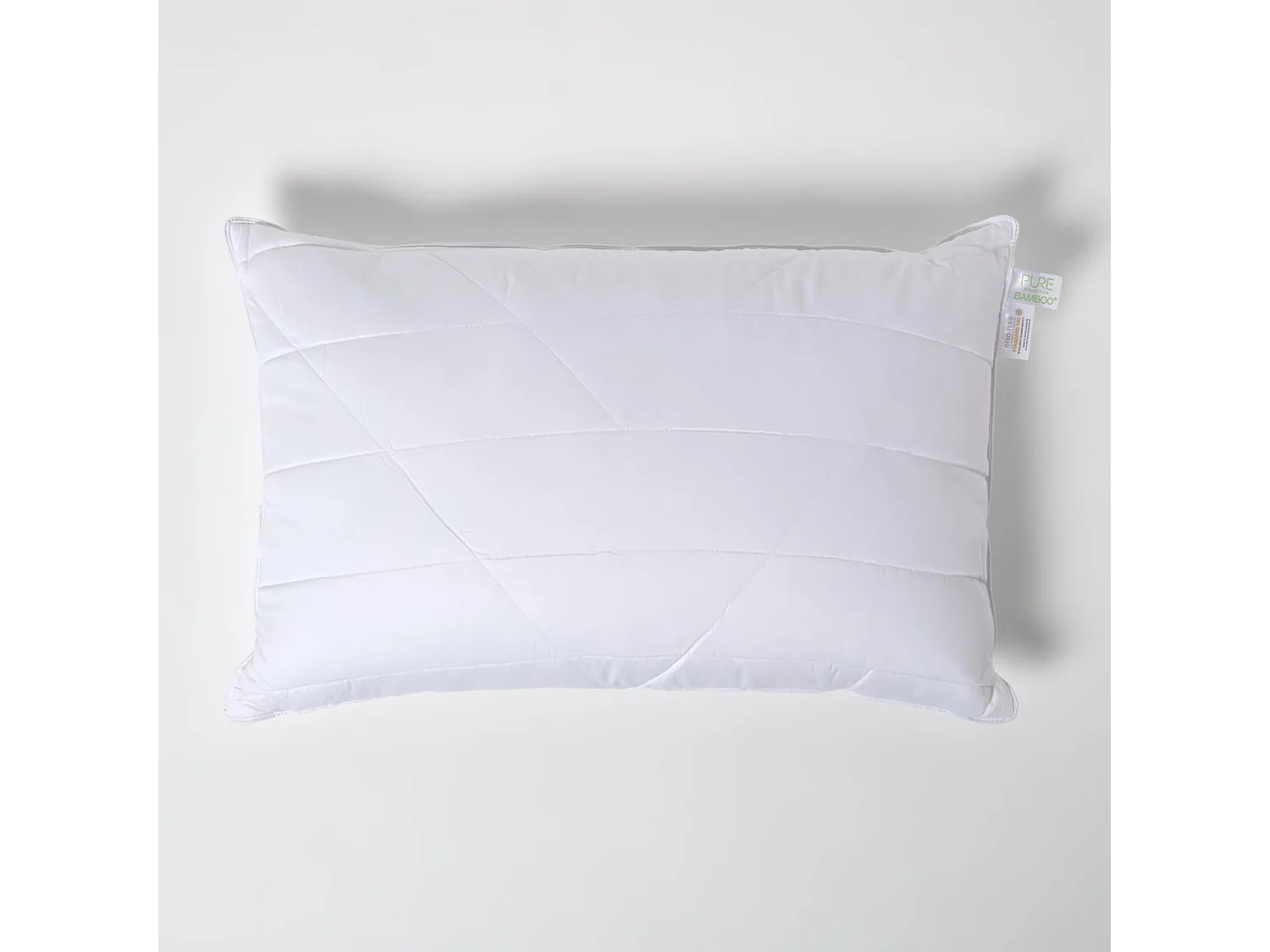 Homescapes Luxury Organic Bamboo Pillow for Back Sleepers