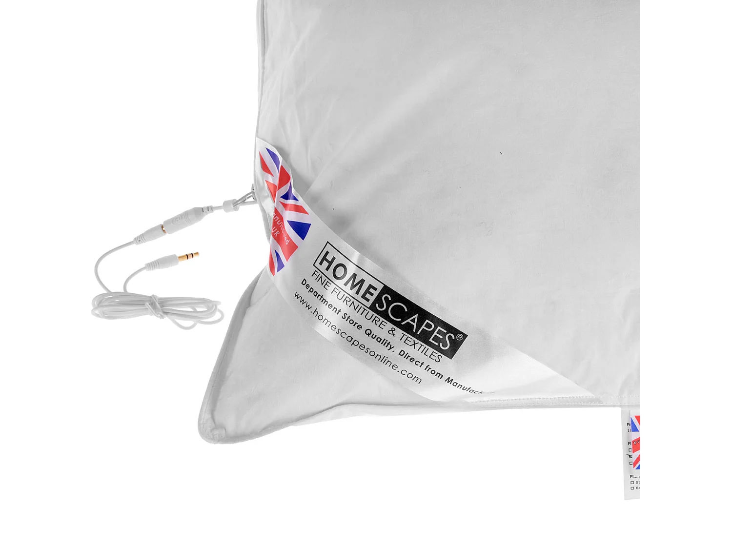 Homescapes Duck Feather Music Pillow With Speaker