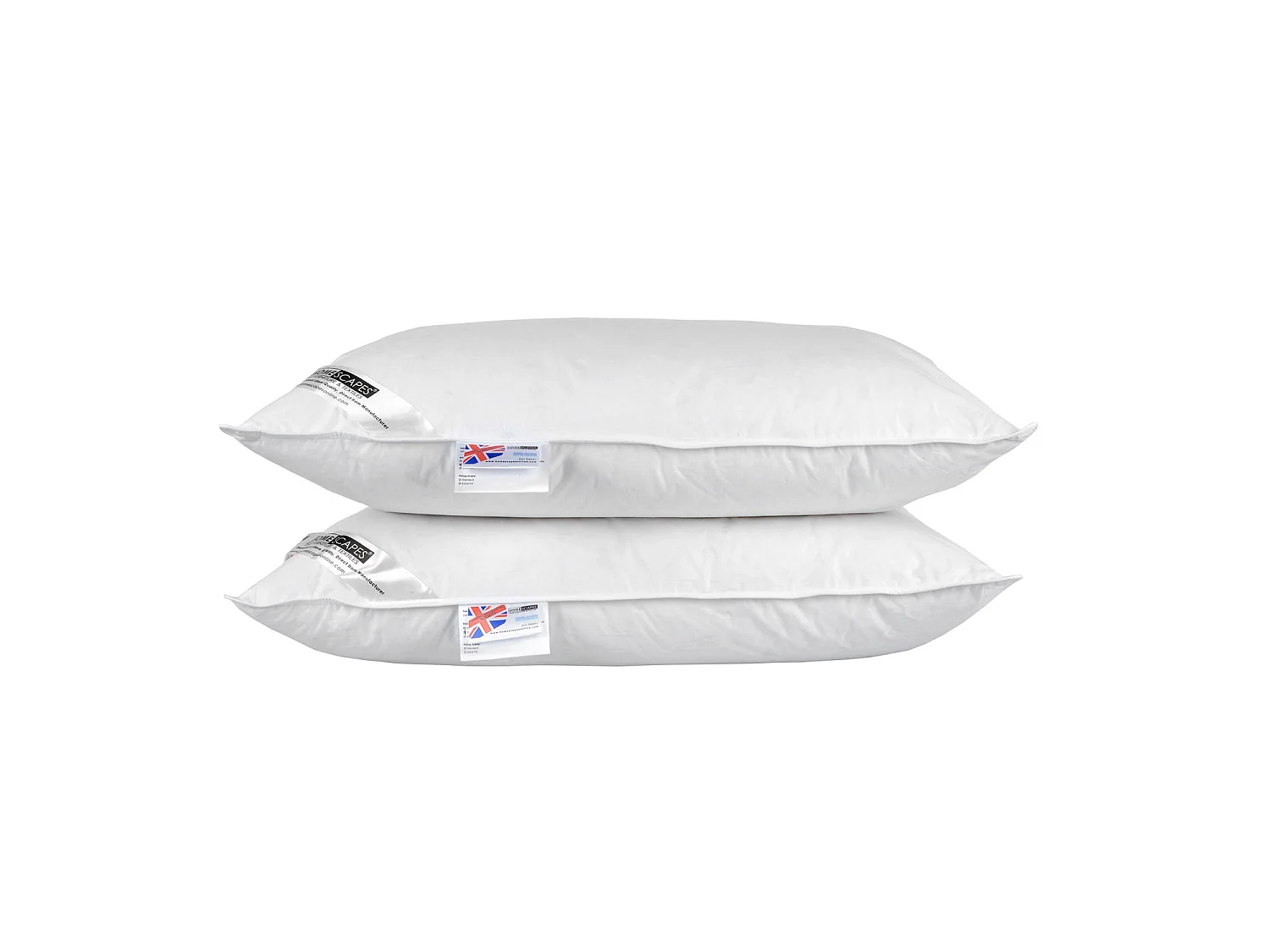 Homescapes White Duck Feather and Down Pillow Pair