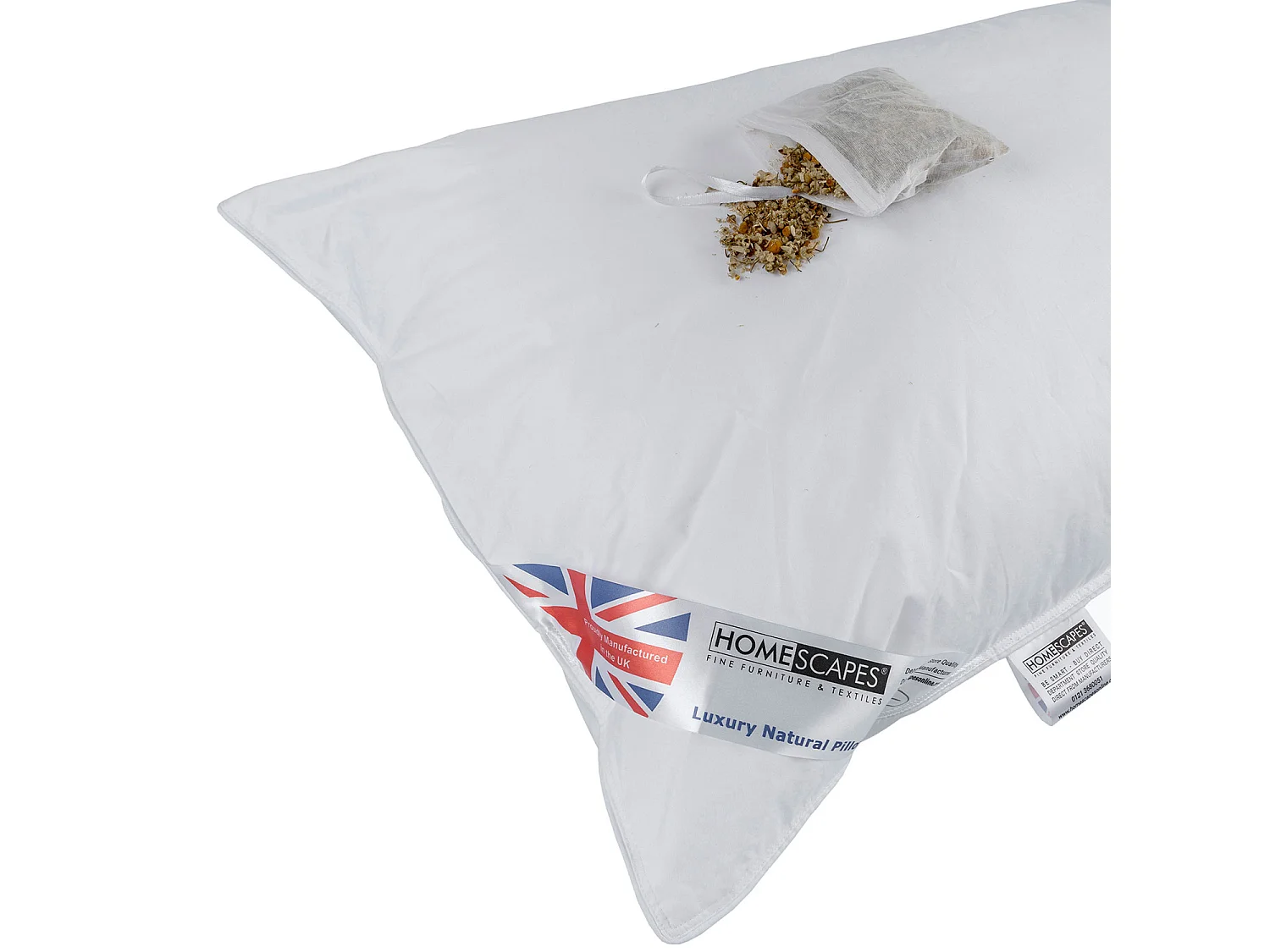 Homescapes Super Microfibre Camomile Pillow with Dried Camomile Insert