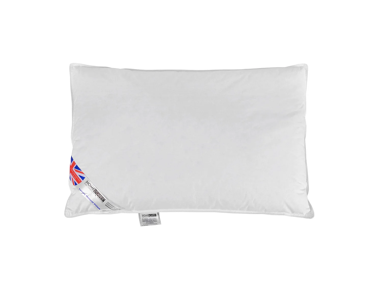 Homescapes White Duck Down Pillow