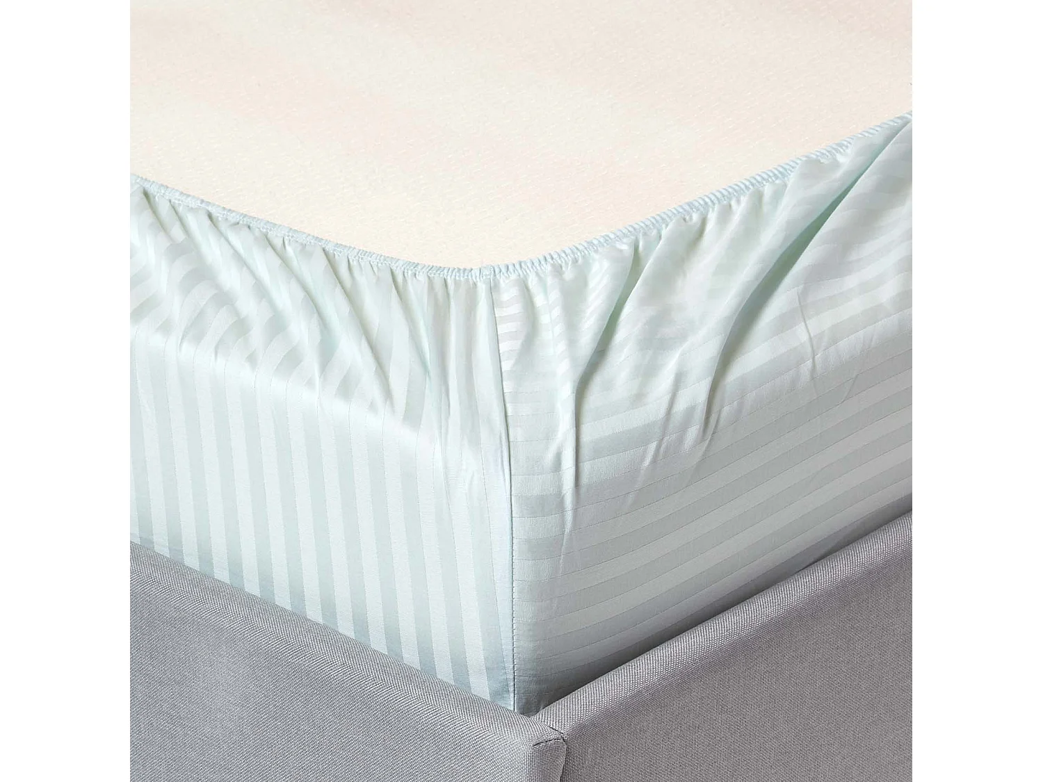 Homescapes Blue Cotton Stripe Fitted Cot Sheets 330 Thread Count, 2 Pack