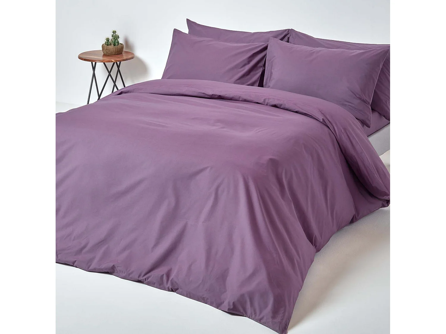 Homescapes Grape Egyptian Cotton Fitted Sheet 200 TC, Super King