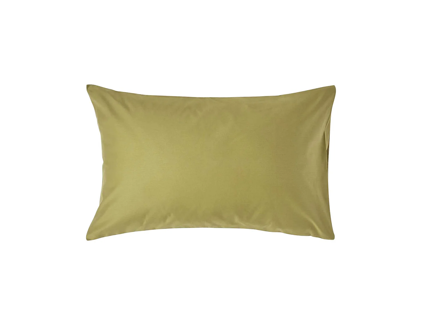 Homescapes Olive Green Cotton Housewife Pillowcase 1000 TC, Standard
