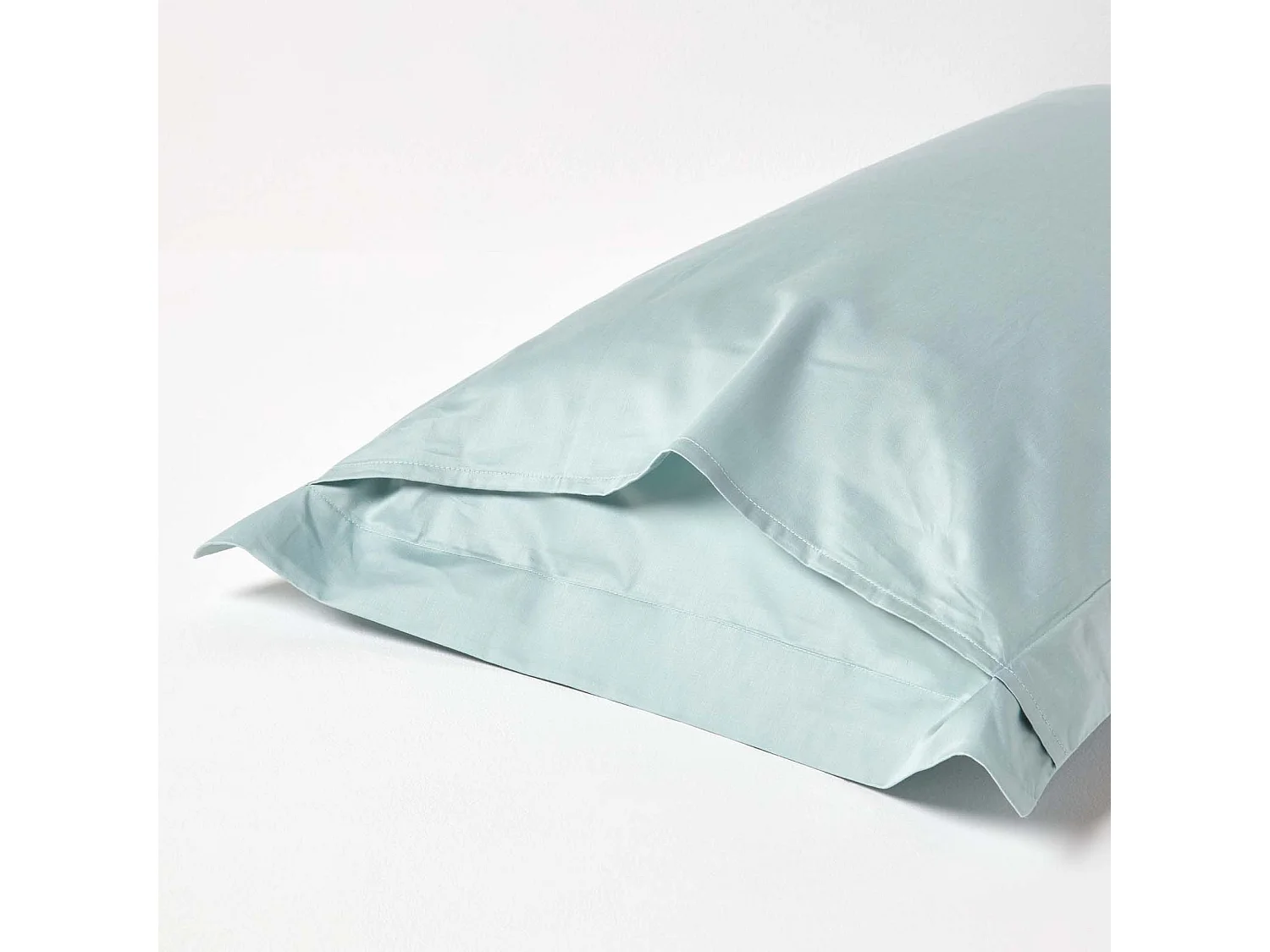 Homescapes Duck Egg Blue Organic Cotton Oxford Pillowcase 400 TC