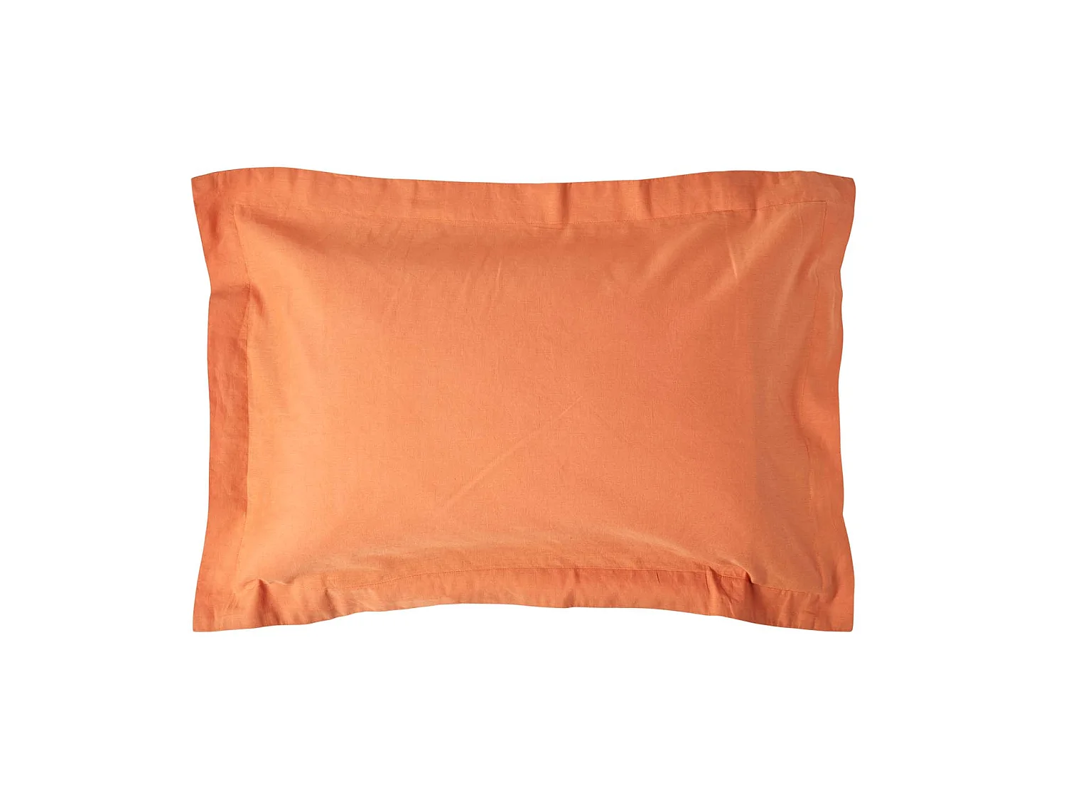 Homescapes Burnt Orange Linen Oxford Pillowcase, King