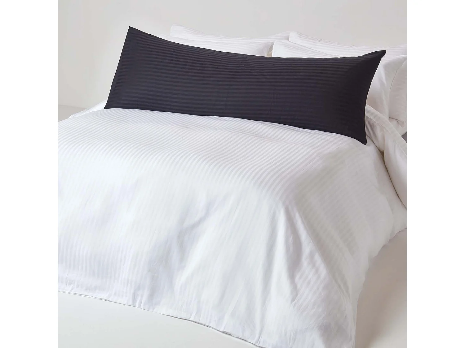 Homescapes Black Egyptian Cotton Ultrasoft Body Pillowcase 330 TC