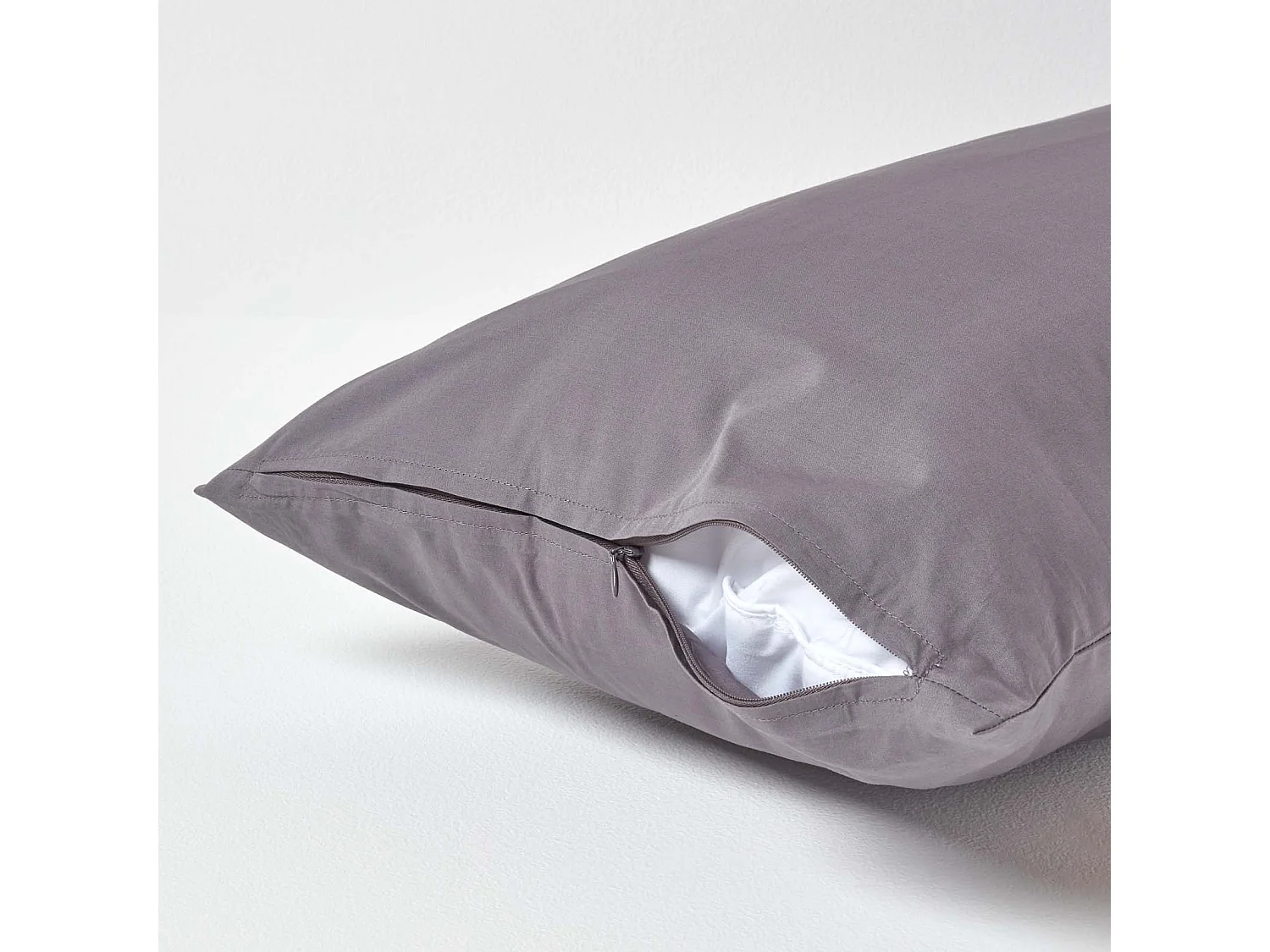Homescapes Dark Grey Continental Pillowcase Egyptian Cotton 200 TC, 40 x 80cm