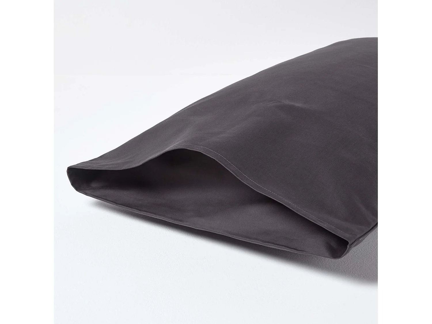 Homescapes Dark Charcoal Grey Egyptian Cotton Housewife Pillowcase 1000 TC
