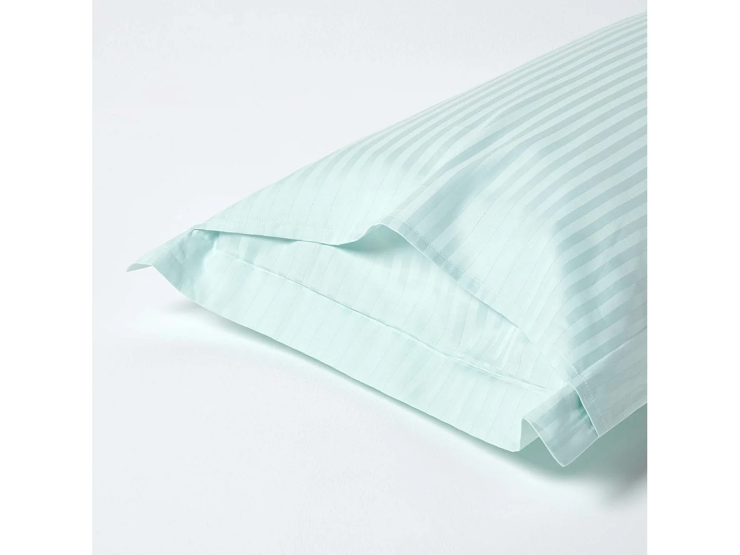 Homescapes Aqua Blue Egyptian Cotton Ultrasoft Kingsize Oxford Pillowcase 330 TC
