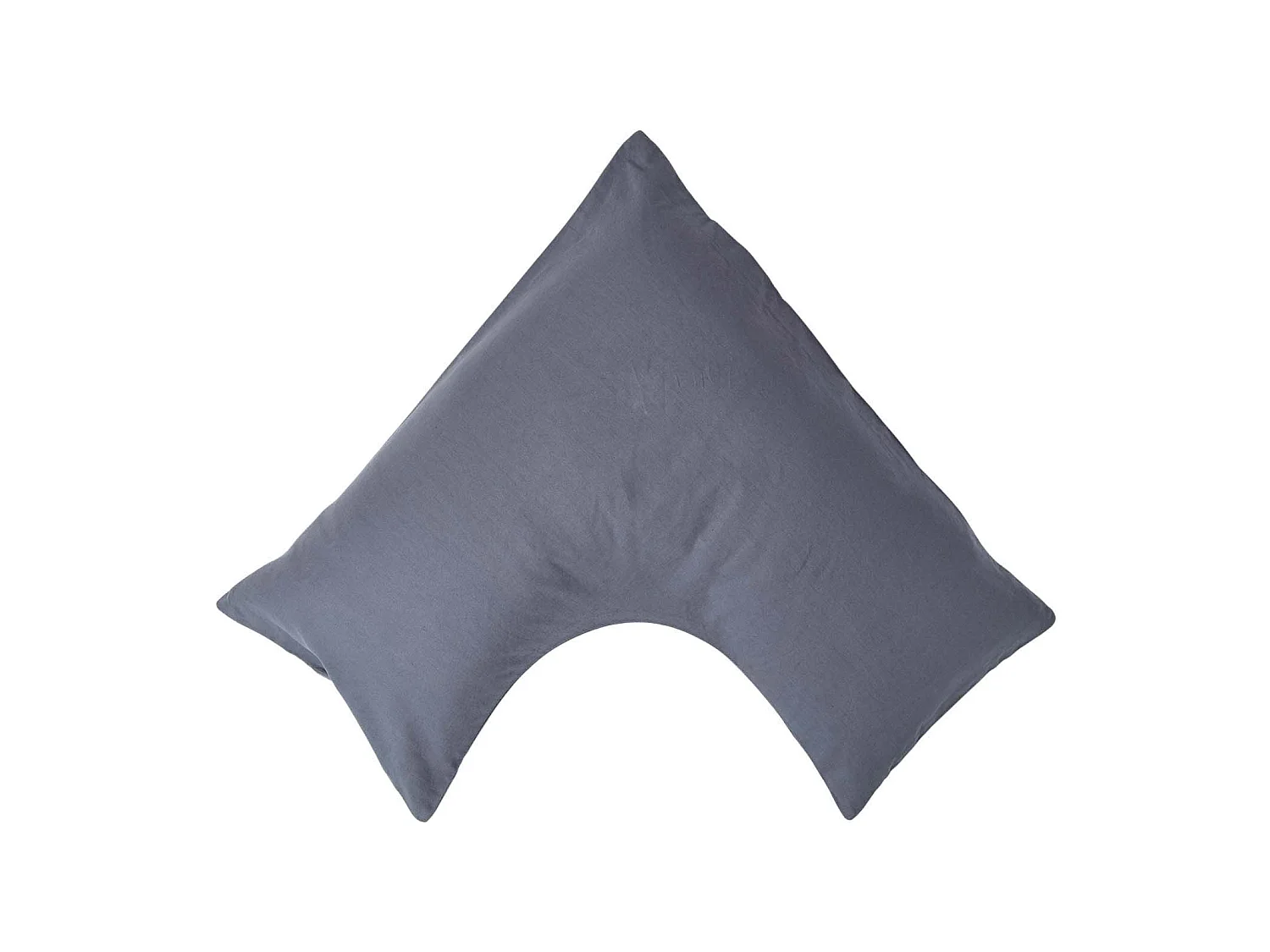Homescapes Dark Grey Linen V Shaped Pillowcase