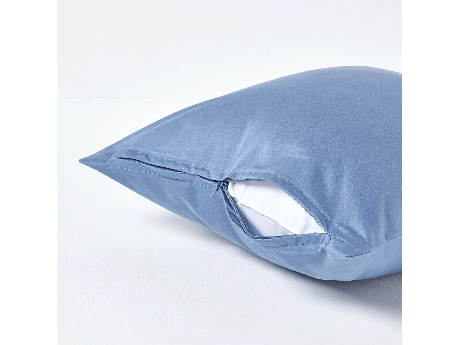 Homescapes Air Force Blue Continental Pillowcase 1000 TC, 40 x 40cm