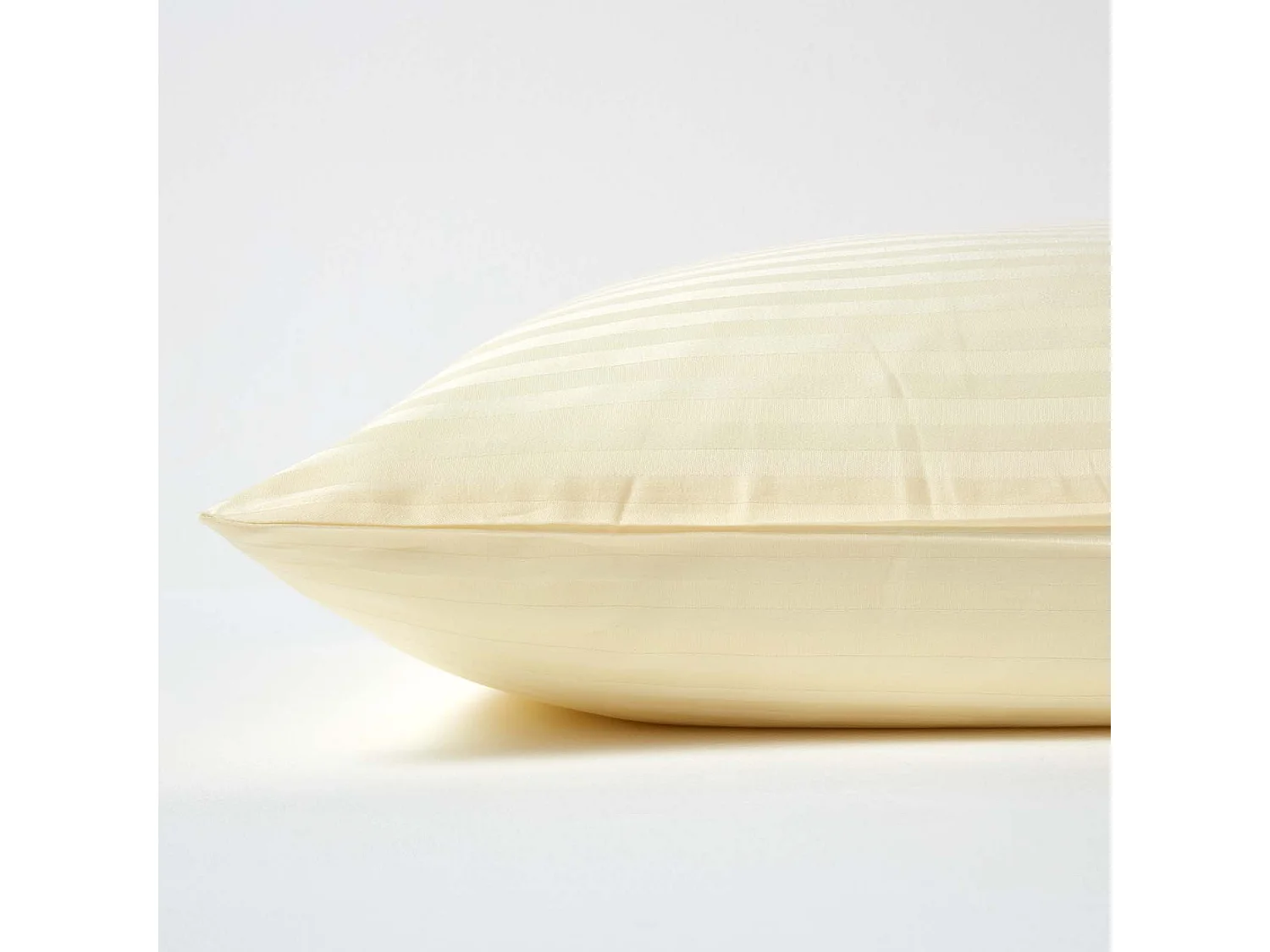 Homescapes Pastel Yellow Egyptian Cotton Ultrasoft Housewife Pillowcase 330 TC, King Size