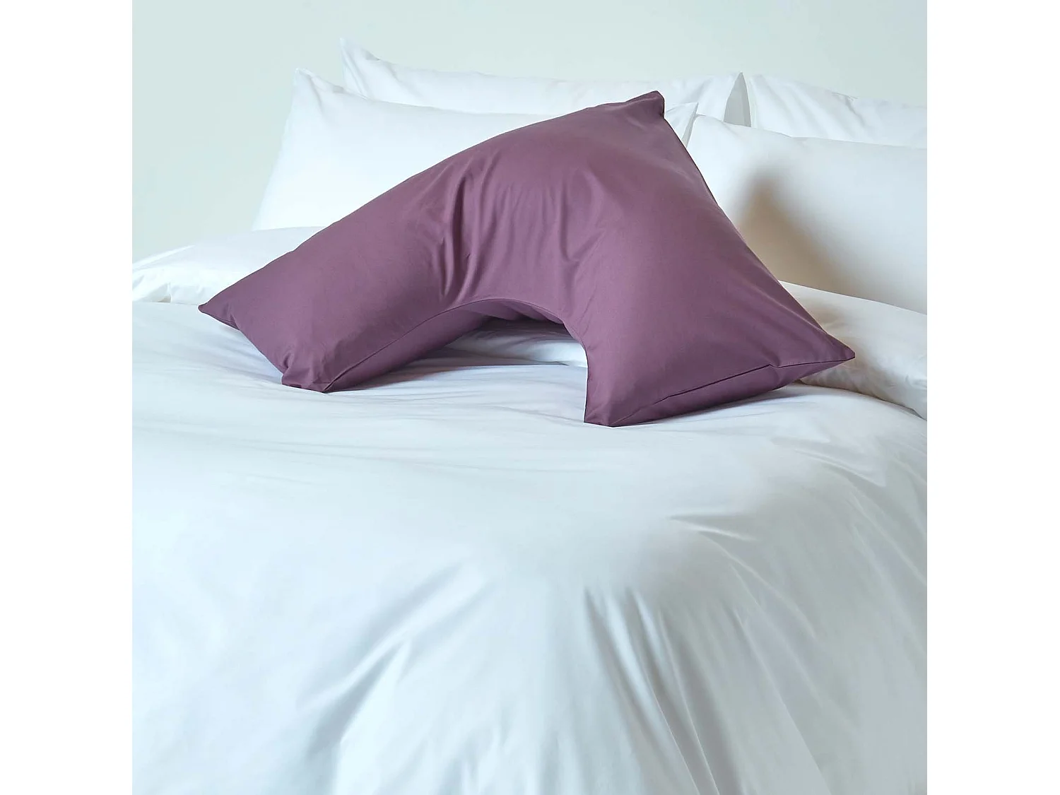 Homescapes Grape Egyptian Cotton V Shaped Pillowcase 200 TC