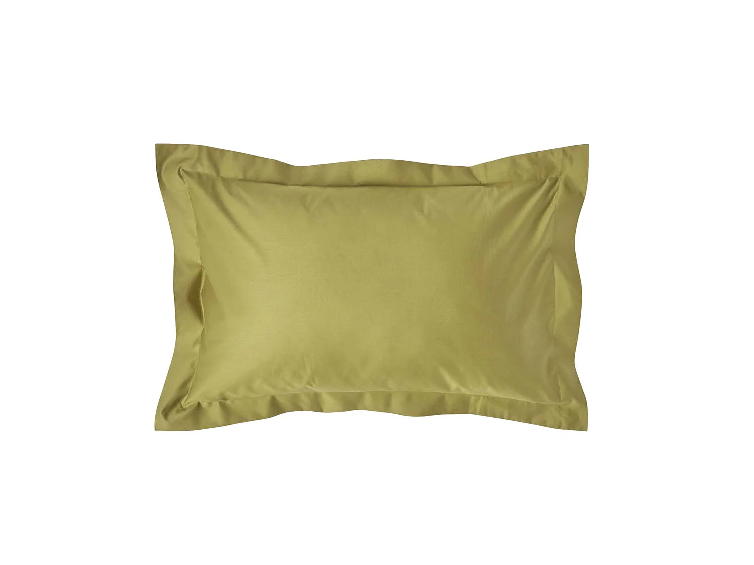 Homescapes Olive Green Egyptian Cotton Oxford Pillowcase 1000 TC, Standard