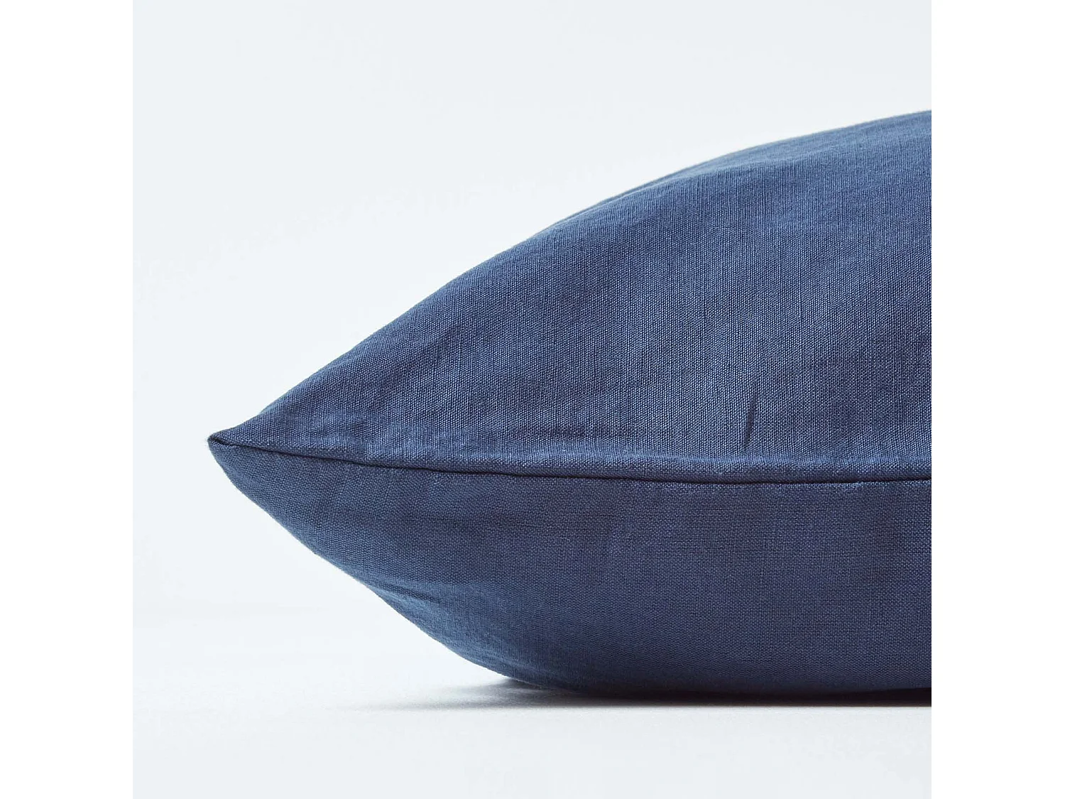 Homescapes Navy Blue Linen V Shaped Pillowcase