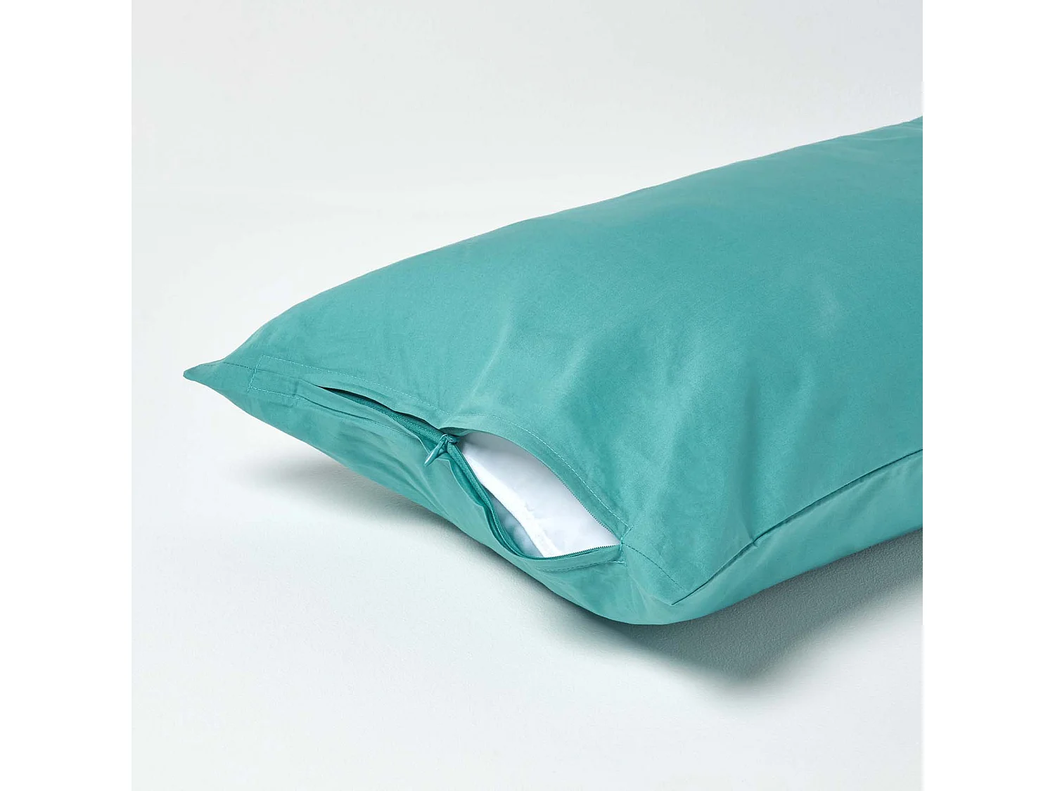 Homescapes Teal Continental Egyptian Cotton Pillowcase 200 TC, 40 x 80 cm