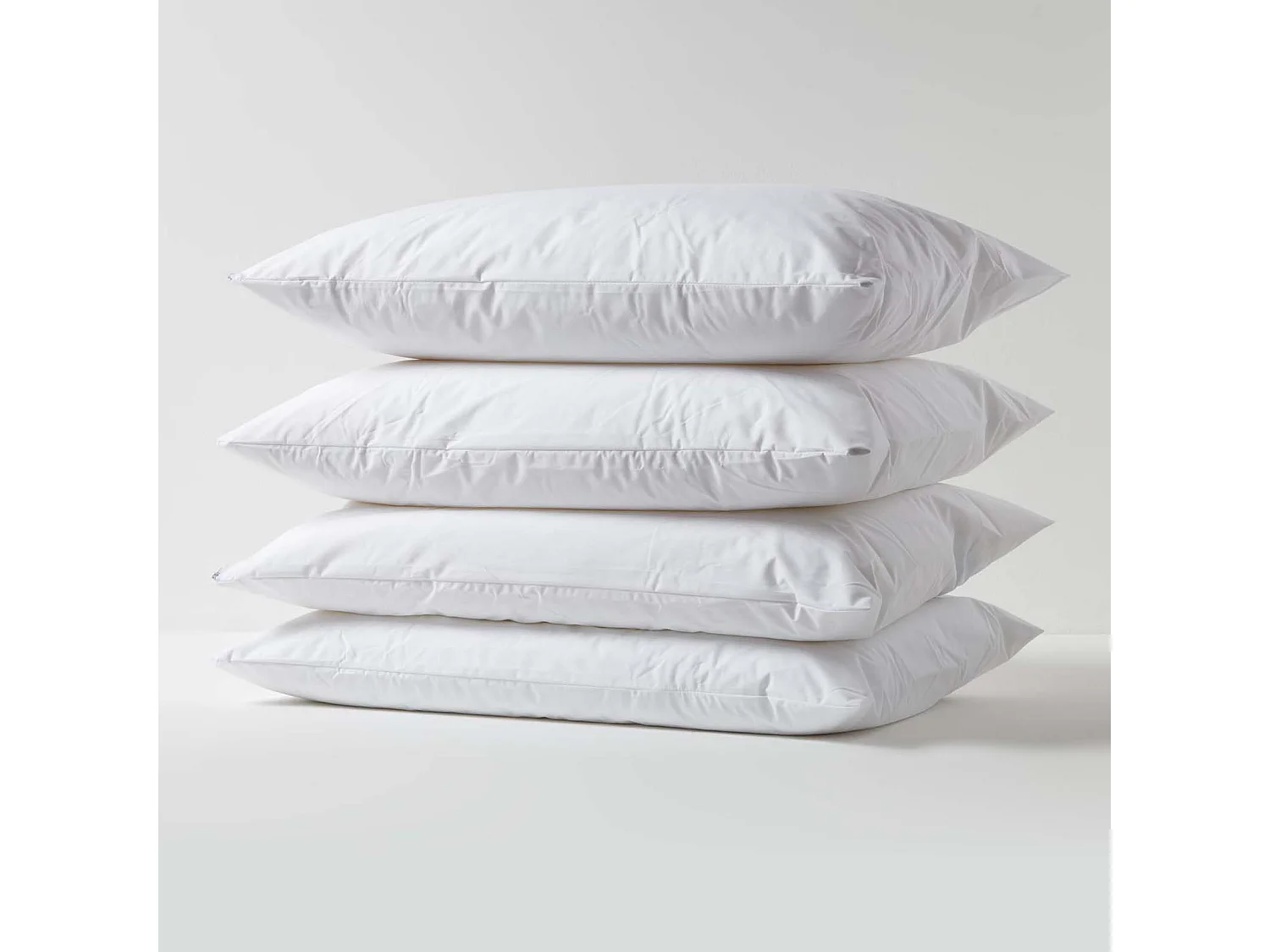 Homescapes Waterproof Pillow Protectors Standard Size, Pack of 4