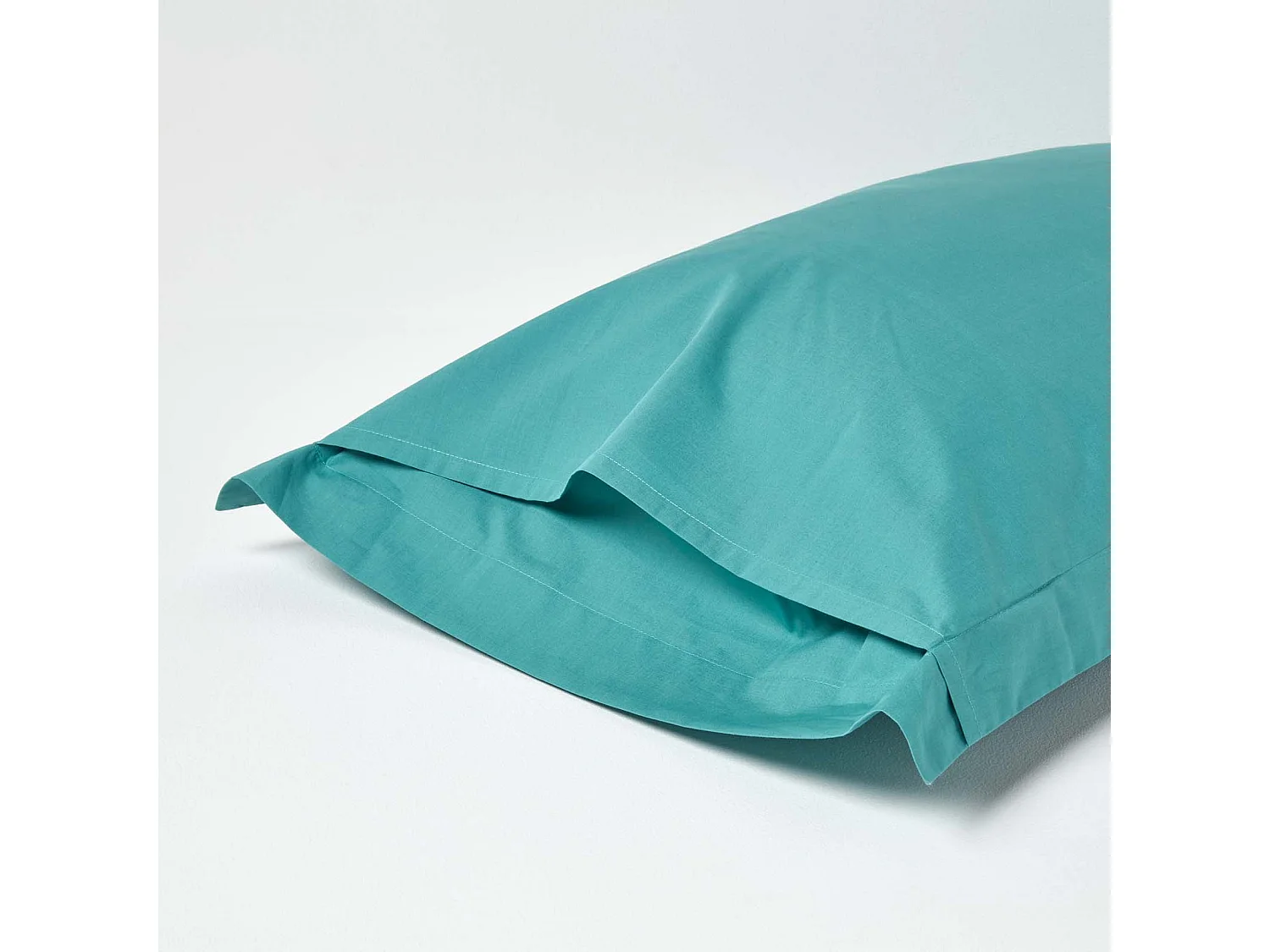 Homescapes Teal Egyptian Cotton Oxford Pillowcase 200 TC