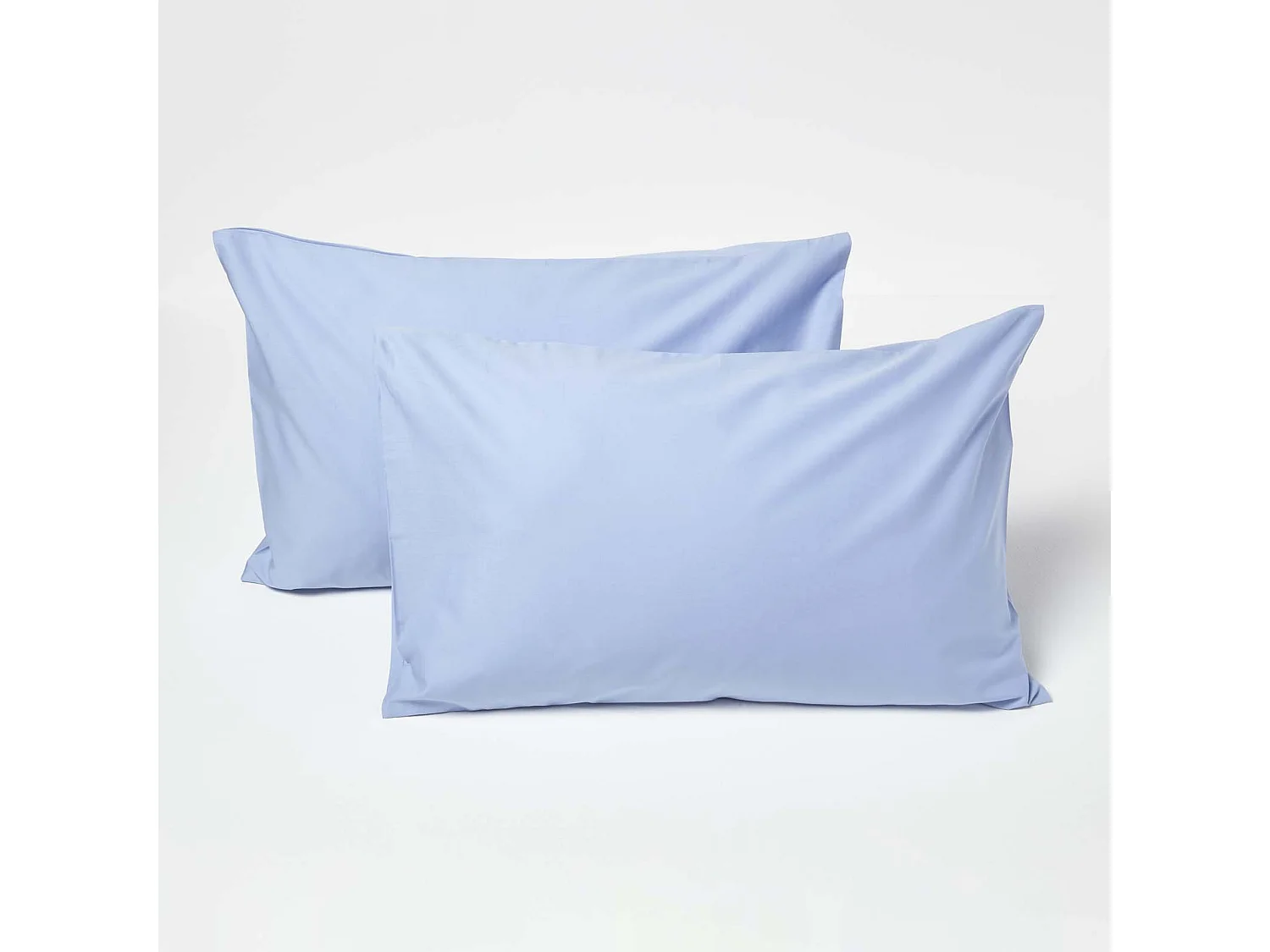 Homescapes Blue Cotton Kids Pillowcases 40 x 60 cm 200 Thread Count, 2 Pack