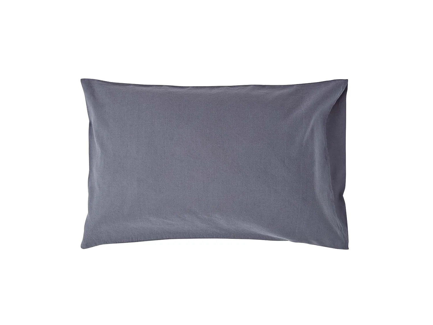 Homescapes Dark Grey Linen Housewife Pillowcase, King